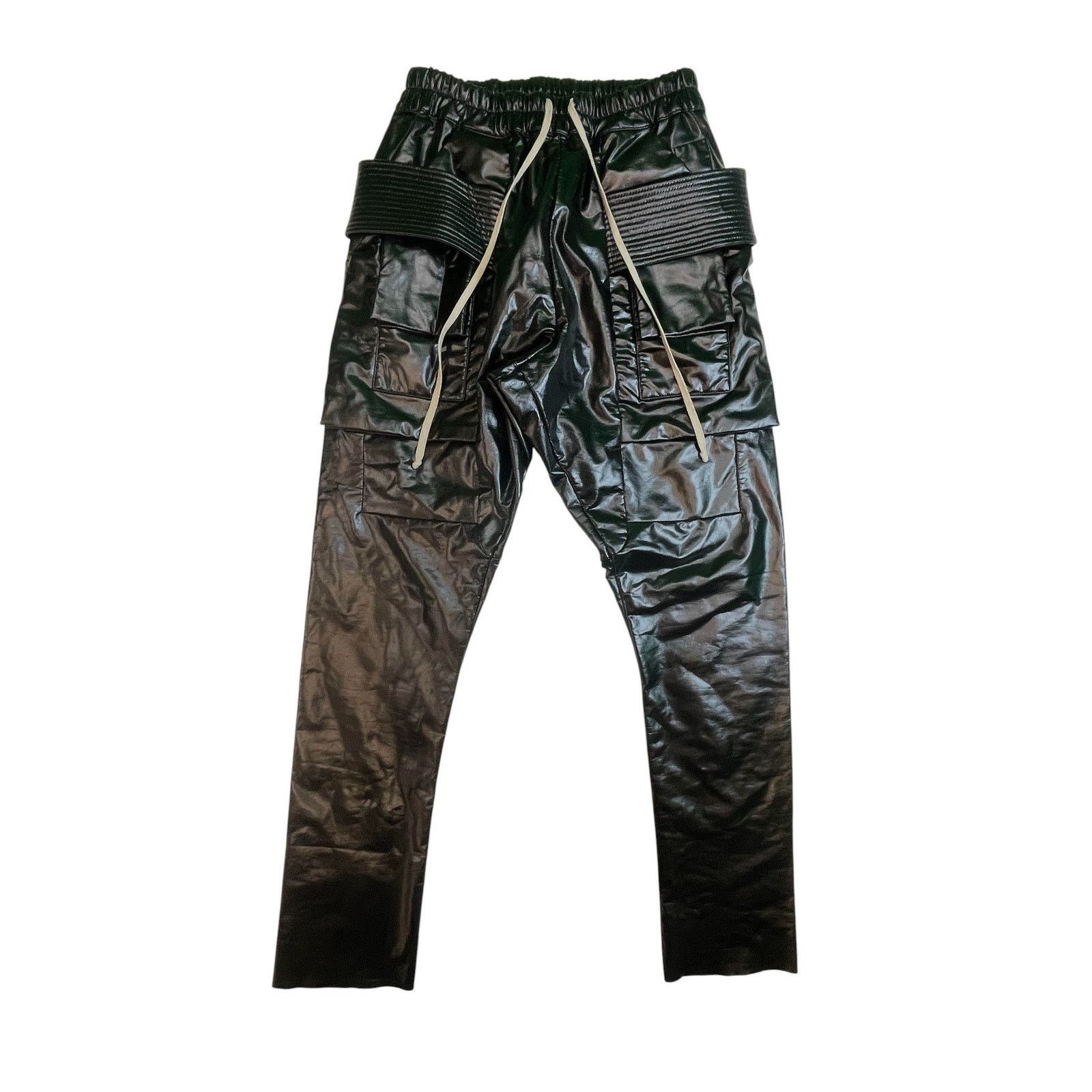 Rick Owens Rick Owens Waxed Creatch Black Cargos Size US 28 / EU 44 - 1 Thumbnail