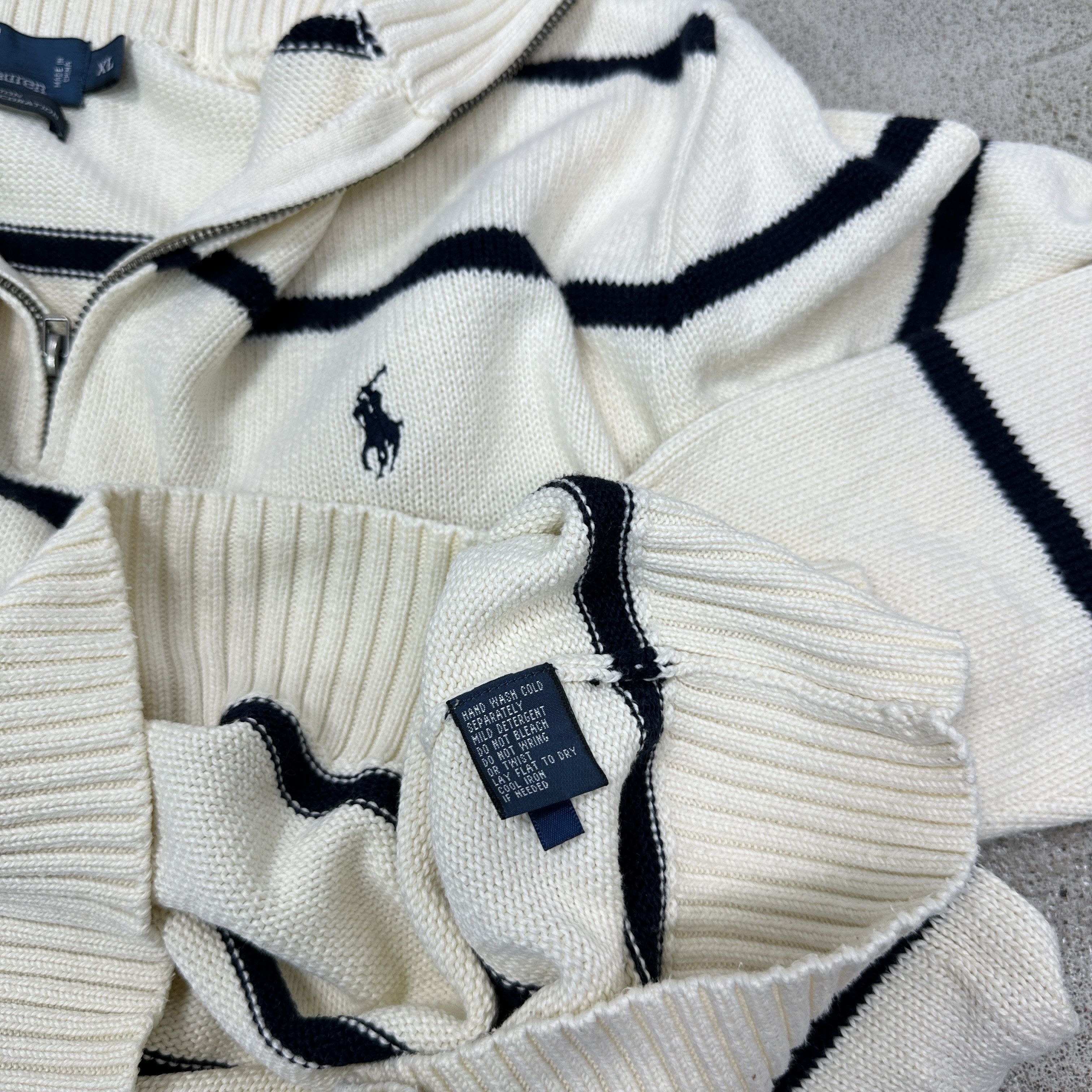 Polo Ralph Lauren Vintage Streetwear Striped Polo Ralph Lauren Sweater Y2K Size US XL / EU 56 / 4 - 4 Thumbnail