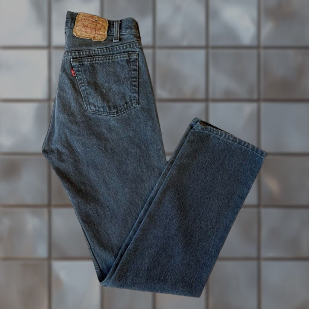 Levi's VINTAGE Levi's 501 Jeans 29 Black 80s USA Made Workwear Non Selvedge Men Size 29" - 1 Thumbnail