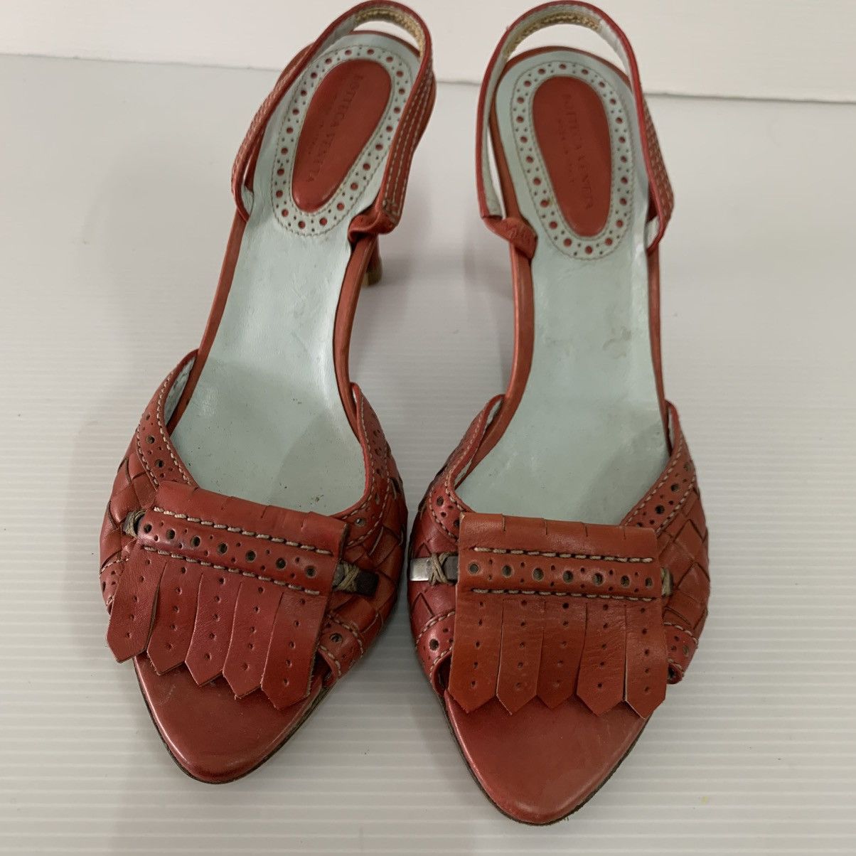 Bottega Veneta Bottega Veneta Leather Heels Size US 7.5 / IT 37.5 - 2 Thumbnail