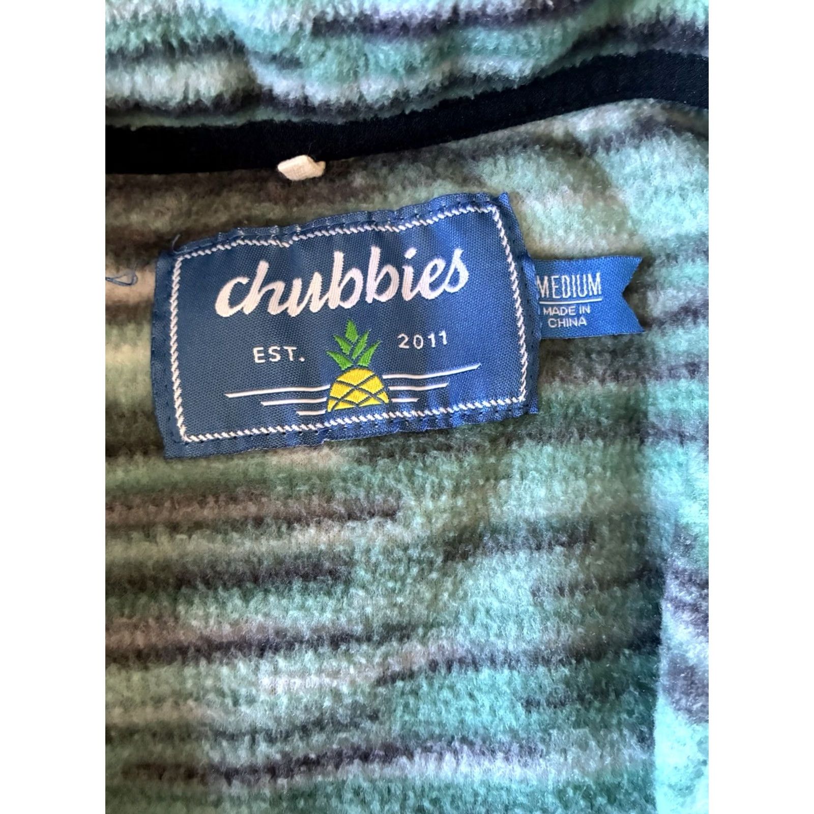 Chubbies Chubbies Geometric Alpine Fleece 1/4 Zip Mock Neck Pullover Mens Medium Multicolor Golf Sweater Size US M / EU 48-50 / 2 - 5 Thumbnail