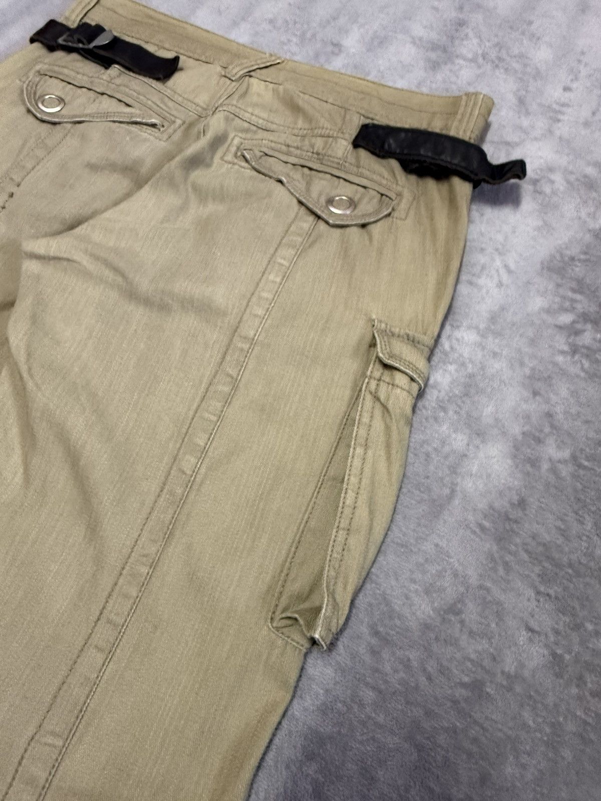 Tornado Mart Tornado Mart Panelling Utility Tactical Cargo Flared Pants Size US 32 / EU 48 - 14 Thumbnail