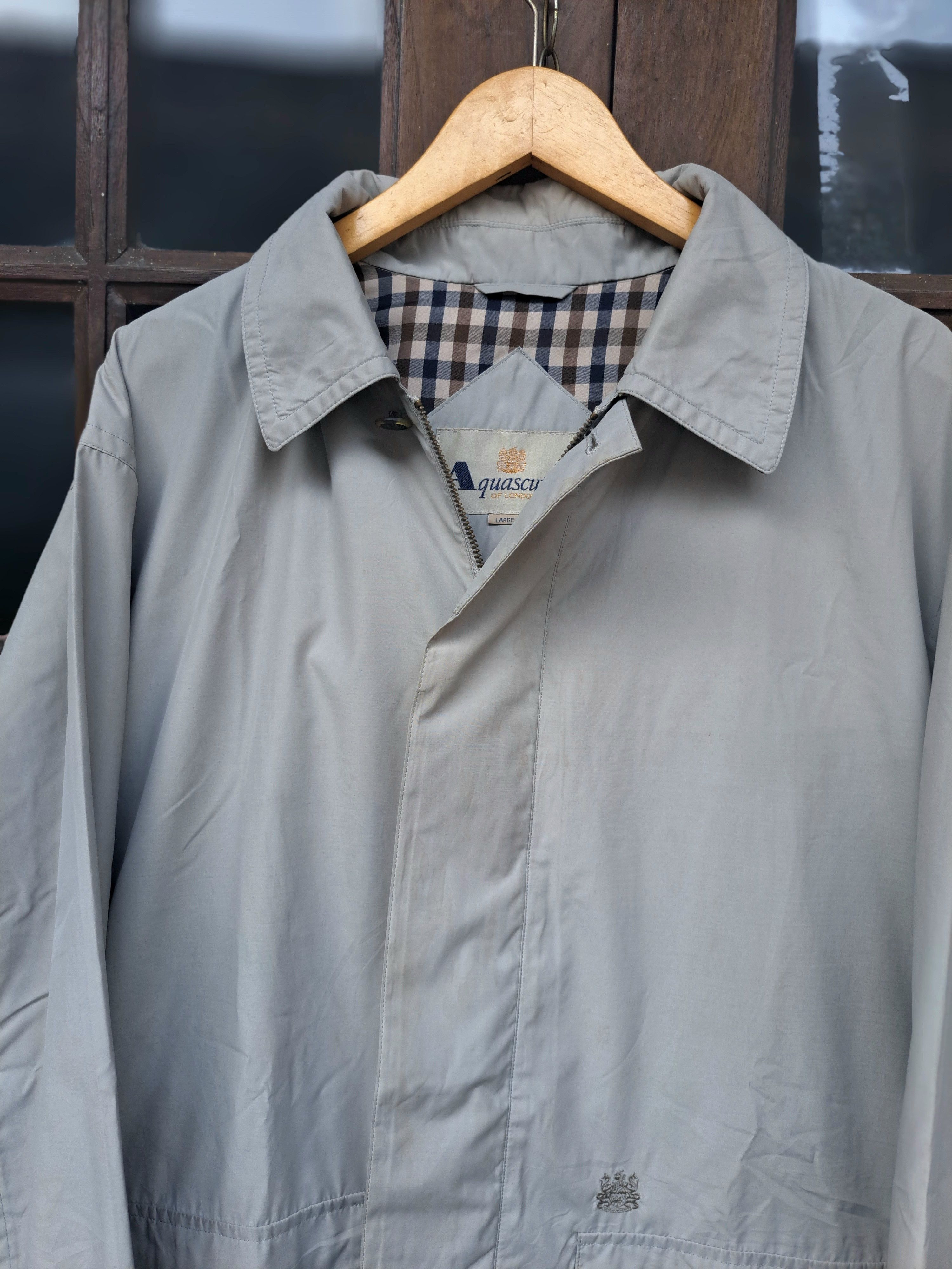 Aquascutum × Vintage Vintage Aquascutum Coat Light Jacket Mens Large Size US L / EU 52-54 / 3 - 2 Thumbnail