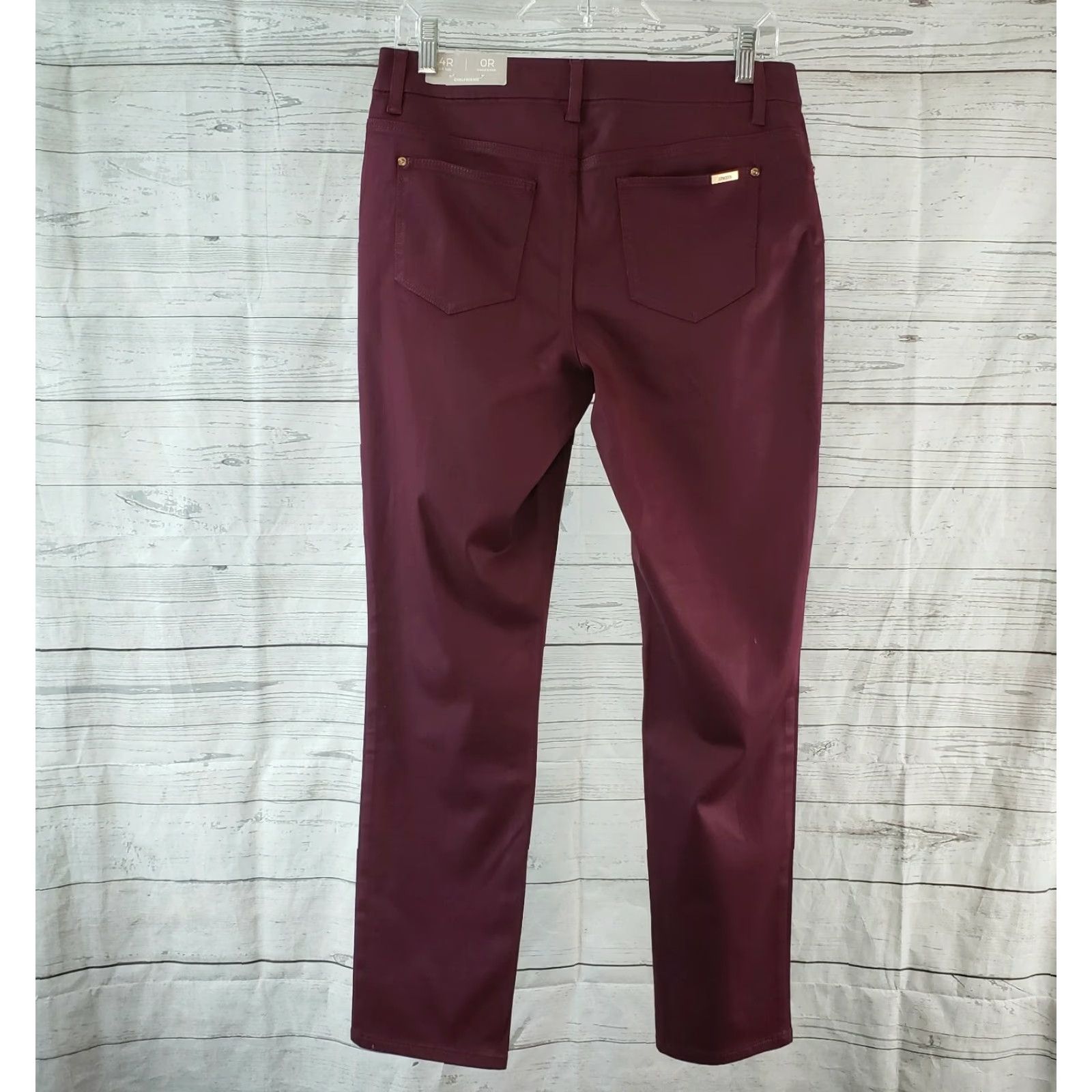 Vintage Chico's Womens Girlfriend Ankle Pants Sz 4 Red Mid Rise Skinny Inseam 27 Zip Rodent? Size 27" / US 4 / IT 40 - 3 Thumbnail