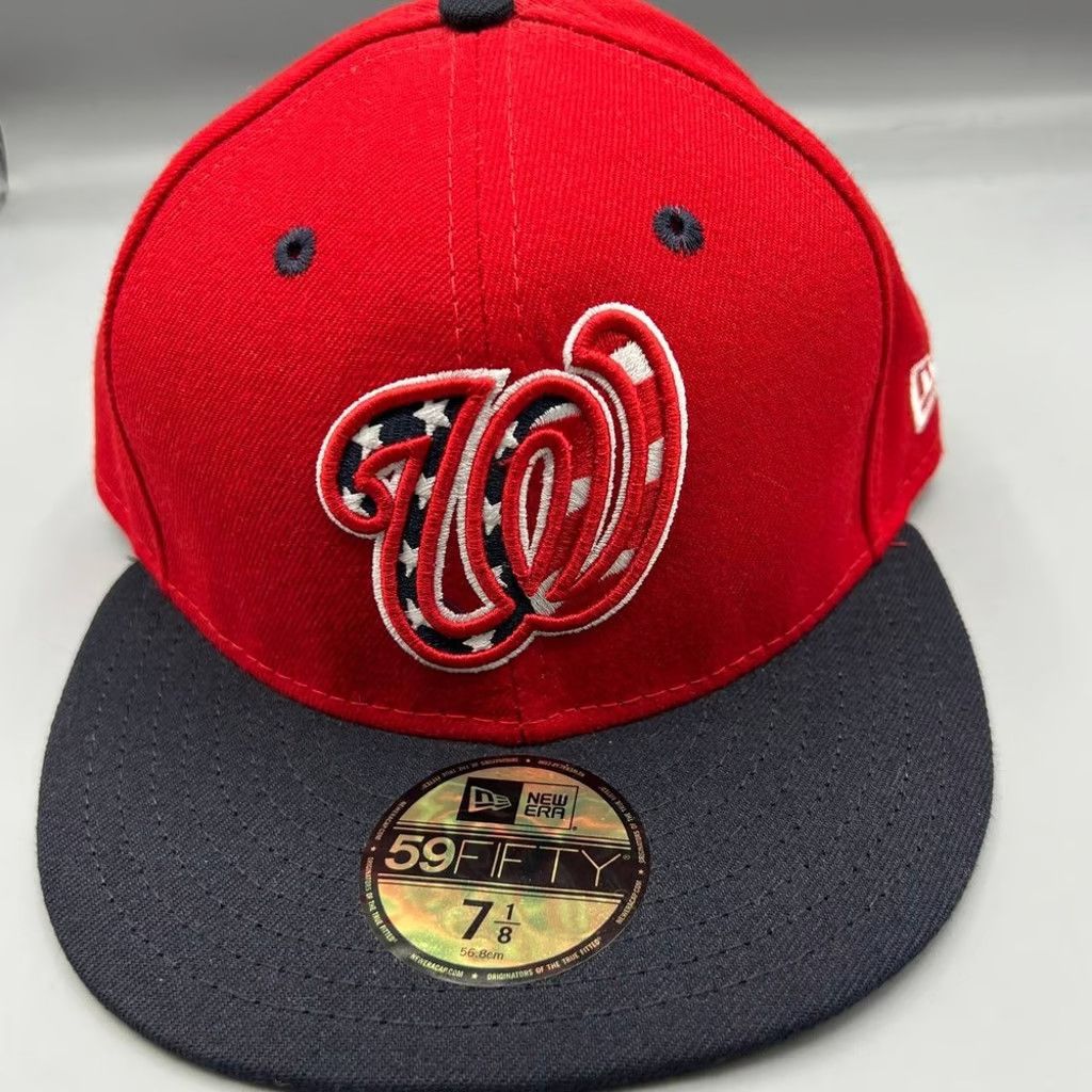New Era Washington Nationals Hat Men 7 1/8 59Fifty New Era Fitted Size ONE SIZE - 1 Thumbnail