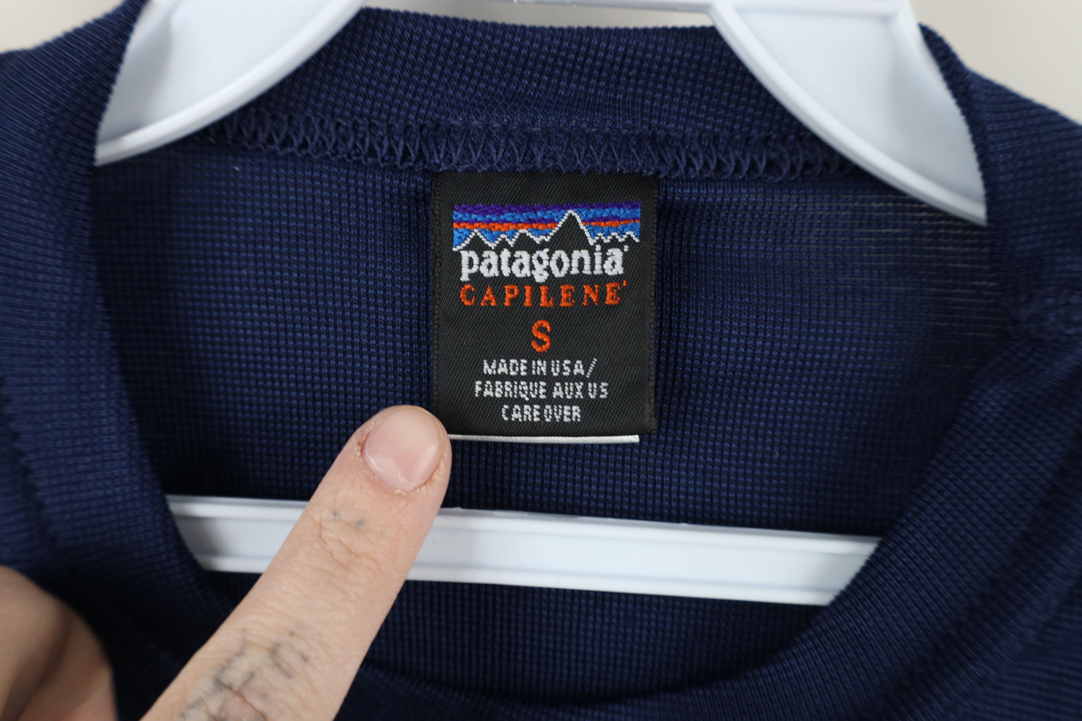 Patagonia × Vintage Vintage 90s Patagonia Capilene Waffle Knit T-Shirt Blue USA Size US S / EU 44-46 / 1 - 9 Thumbnail