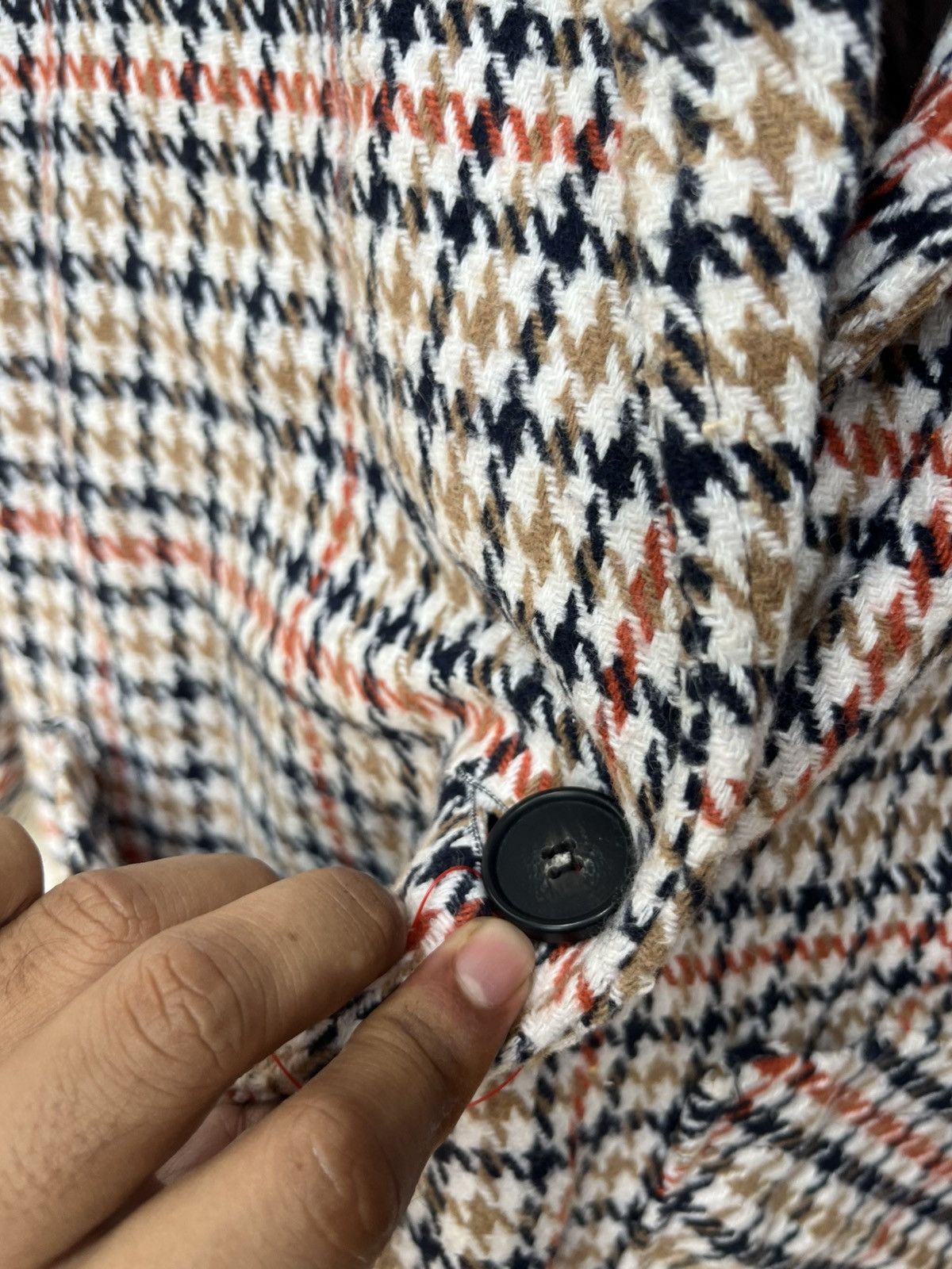 Vintage 💥Vintage gingham Wool Long Jackets Size M / US 6-8 / IT 42-44 - 9 Thumbnail