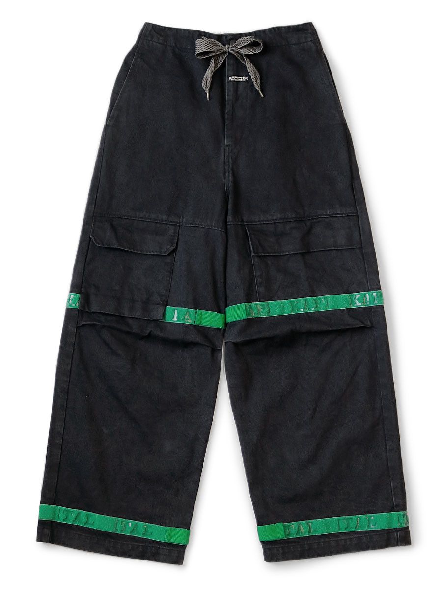Kapital Kapital 14oz black x black denim nouvelle shuttle pants Size US 32 / EU 48 - 1 Thumbnail