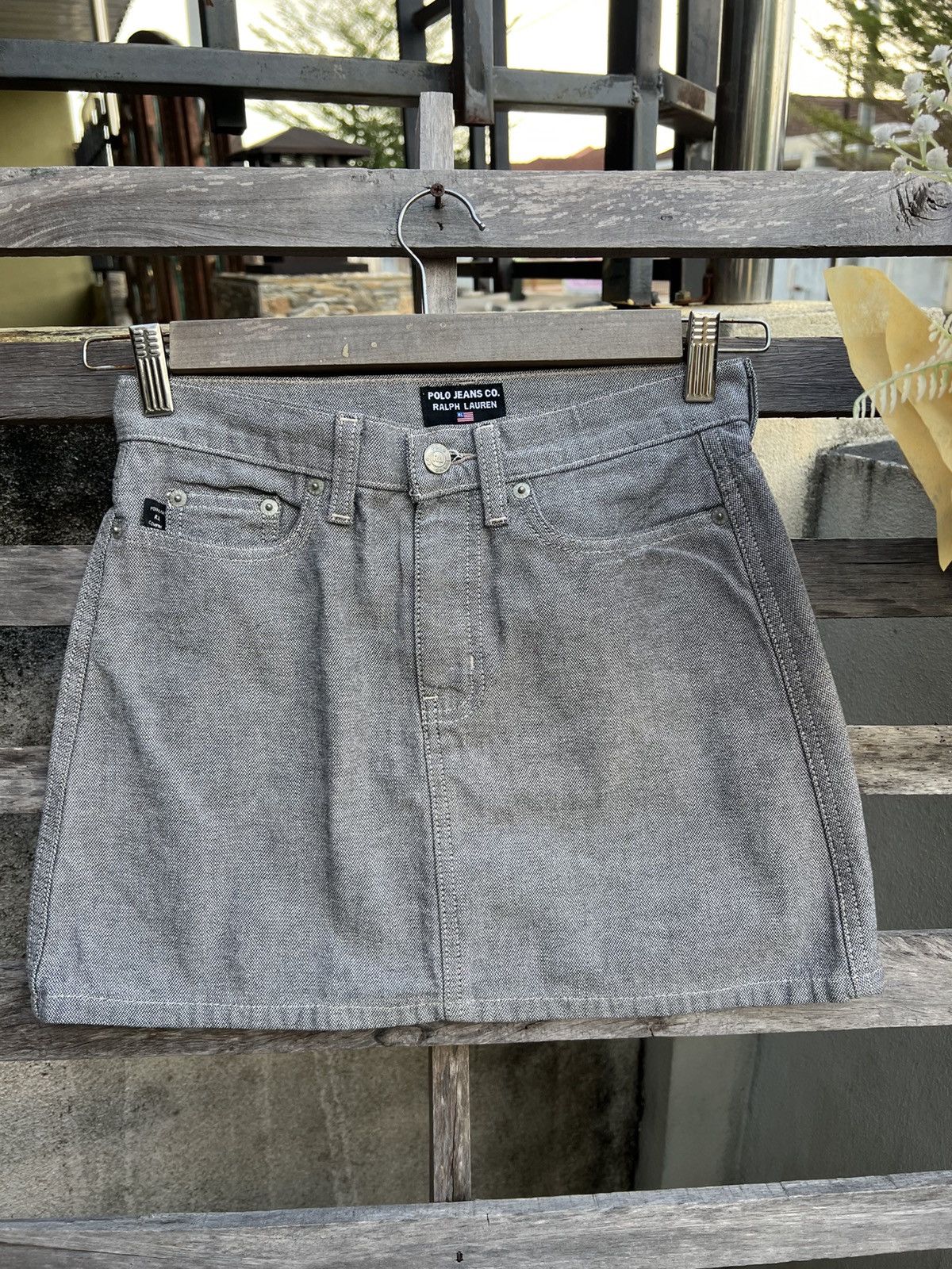 Polo Ralph Lauren Vintage gray denim mini skirt Polo Jeans Co. Ralph Lauren Size 28" / US 6 / IT 42 - 1 Thumbnail