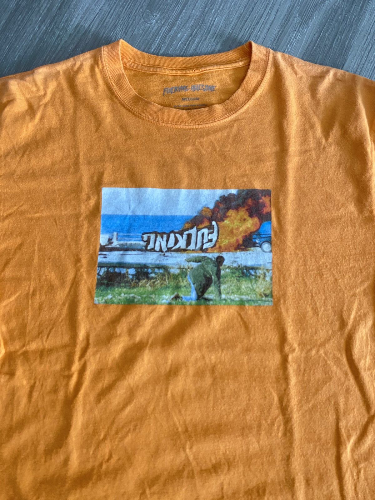 Fucking Awesome Fucking Awesome Car Burn Photo Tee Size US M / EU 48-50 / 2 - 2 Thumbnail