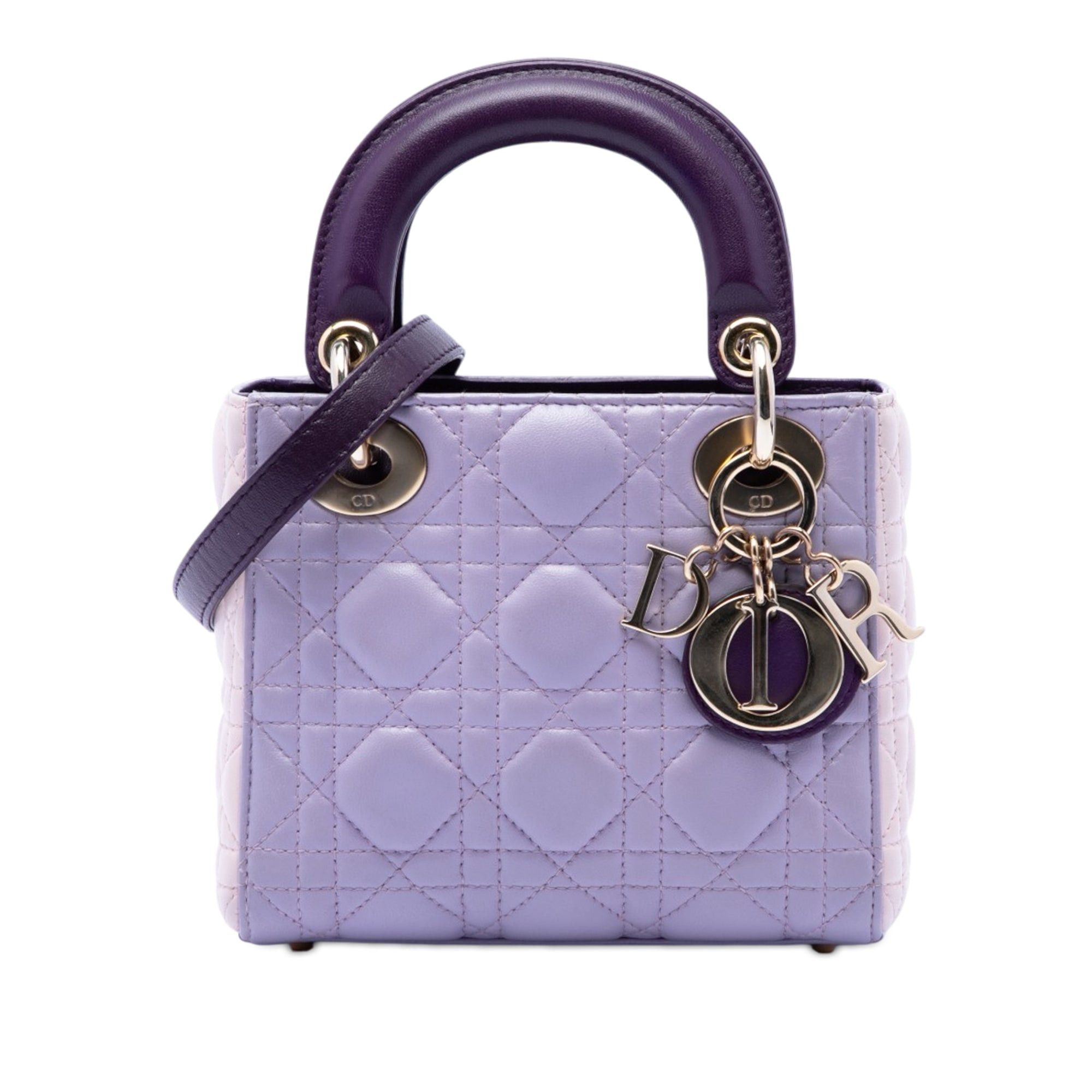 Dior Mini Tricolor Lambskin Cannage Lady Dior Size ONE SIZE - 1 Thumbnail