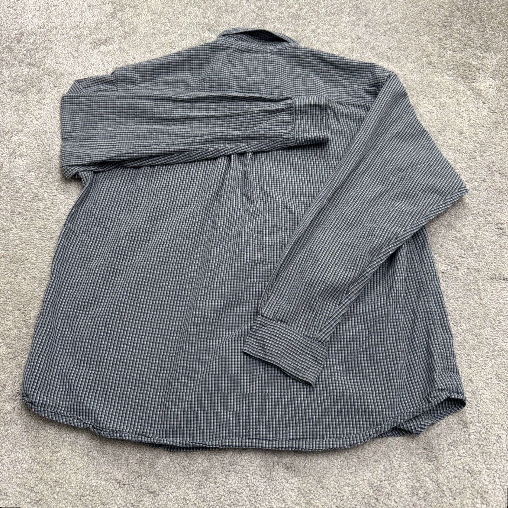 Vintage Columbia Men's Blue Plaid Cotton Button-Down Shirt Large Casual Outdoor Camp Hiking Size US L / EU 52-54 / 3 - 2 Thumbnail