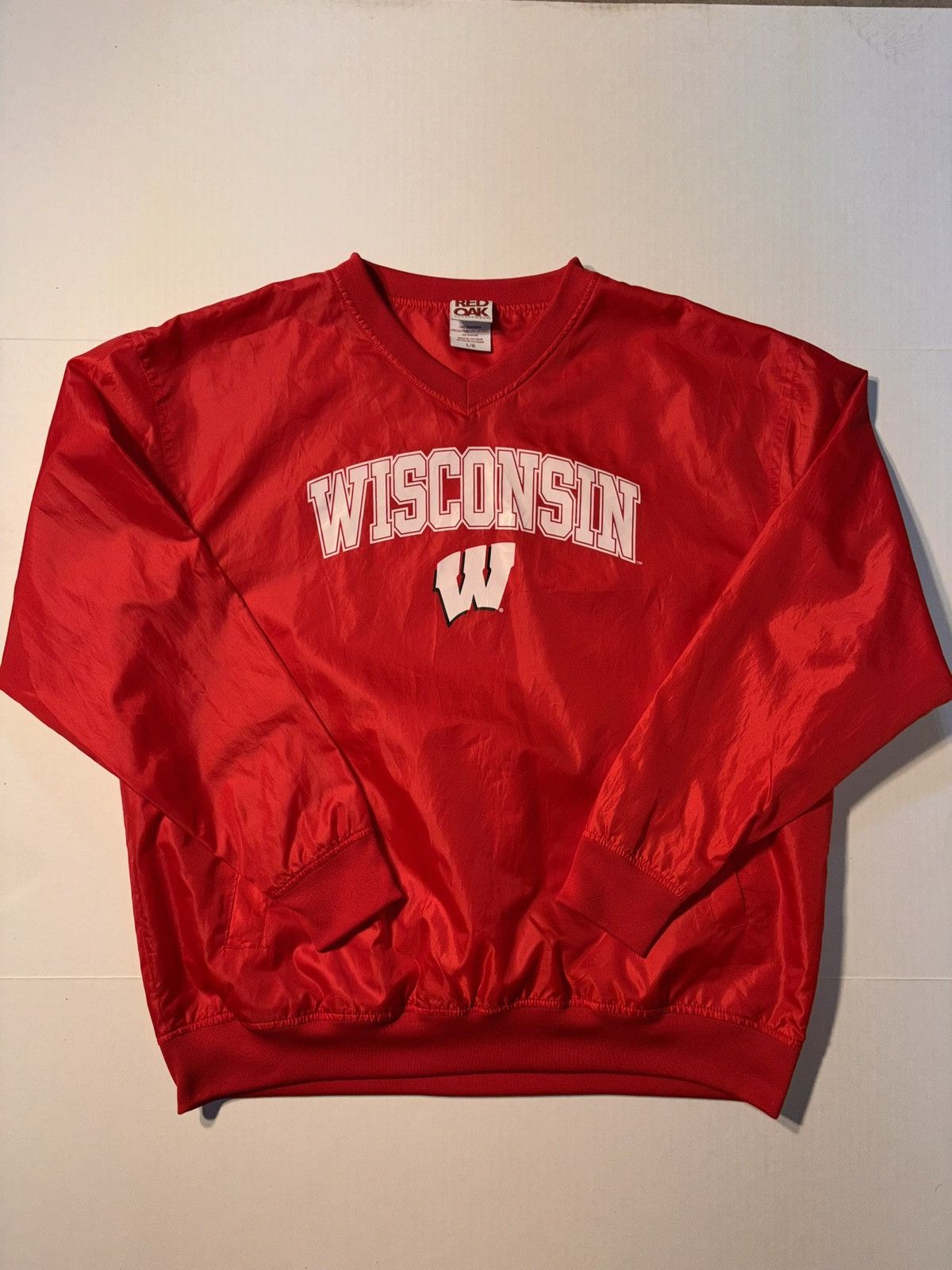 NCAA Vtg Wisconsin Badgers 90’s Red Pullover Windbreaker Sz Large Size US L / EU 52-54 / 3 - 1 Thumbnail