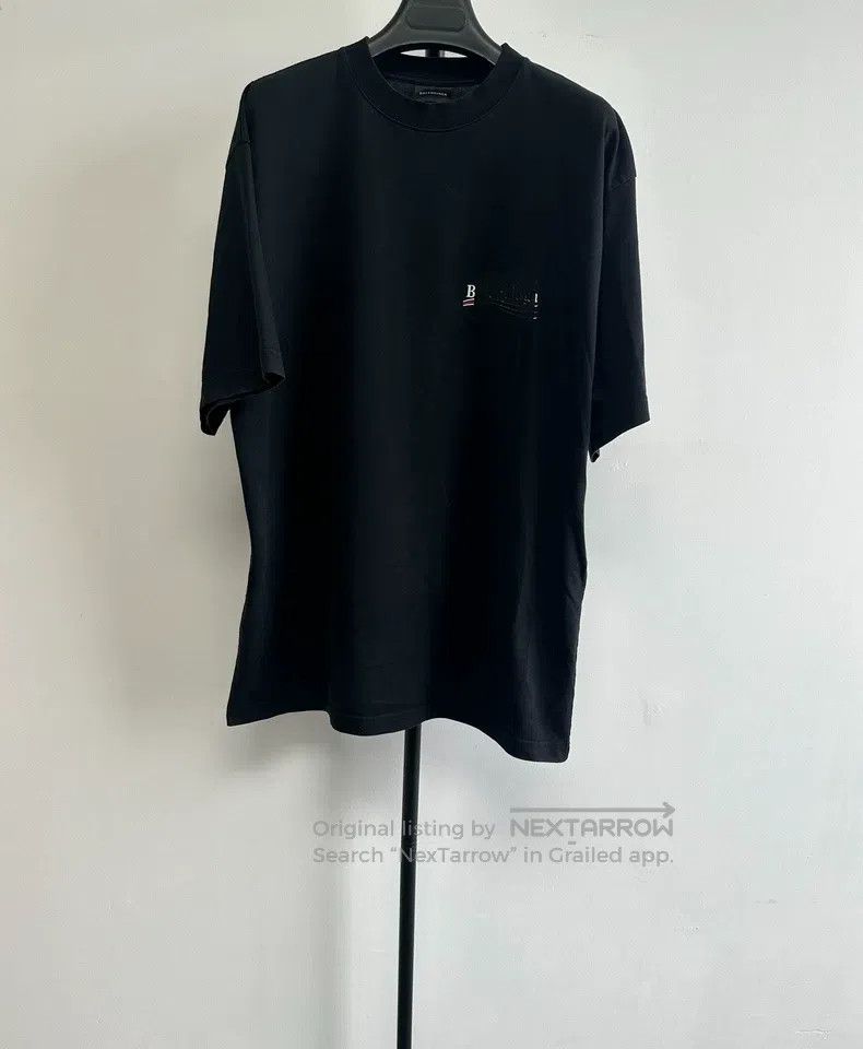 Balenciaga Balenciaga Logo Printed Concealed Neck Short Sleeve Size US XS / EU 42 / 0 - 1 Thumbnail
