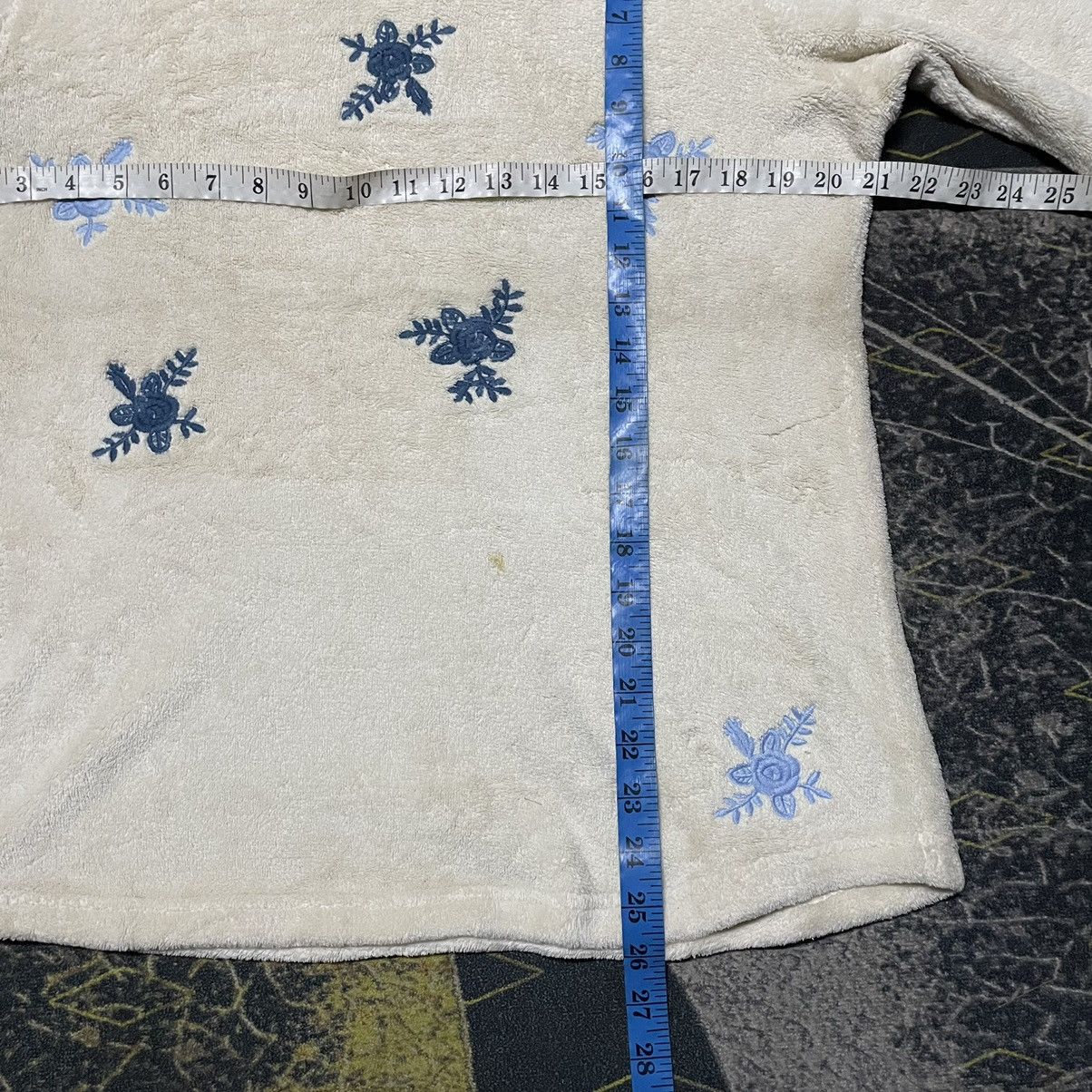 Designer × Junko Shimada 💥Junko Shimada Floral Embroidery Fleece Sweater Size M / US 6-8 / IT 42-44 - 4 Thumbnail