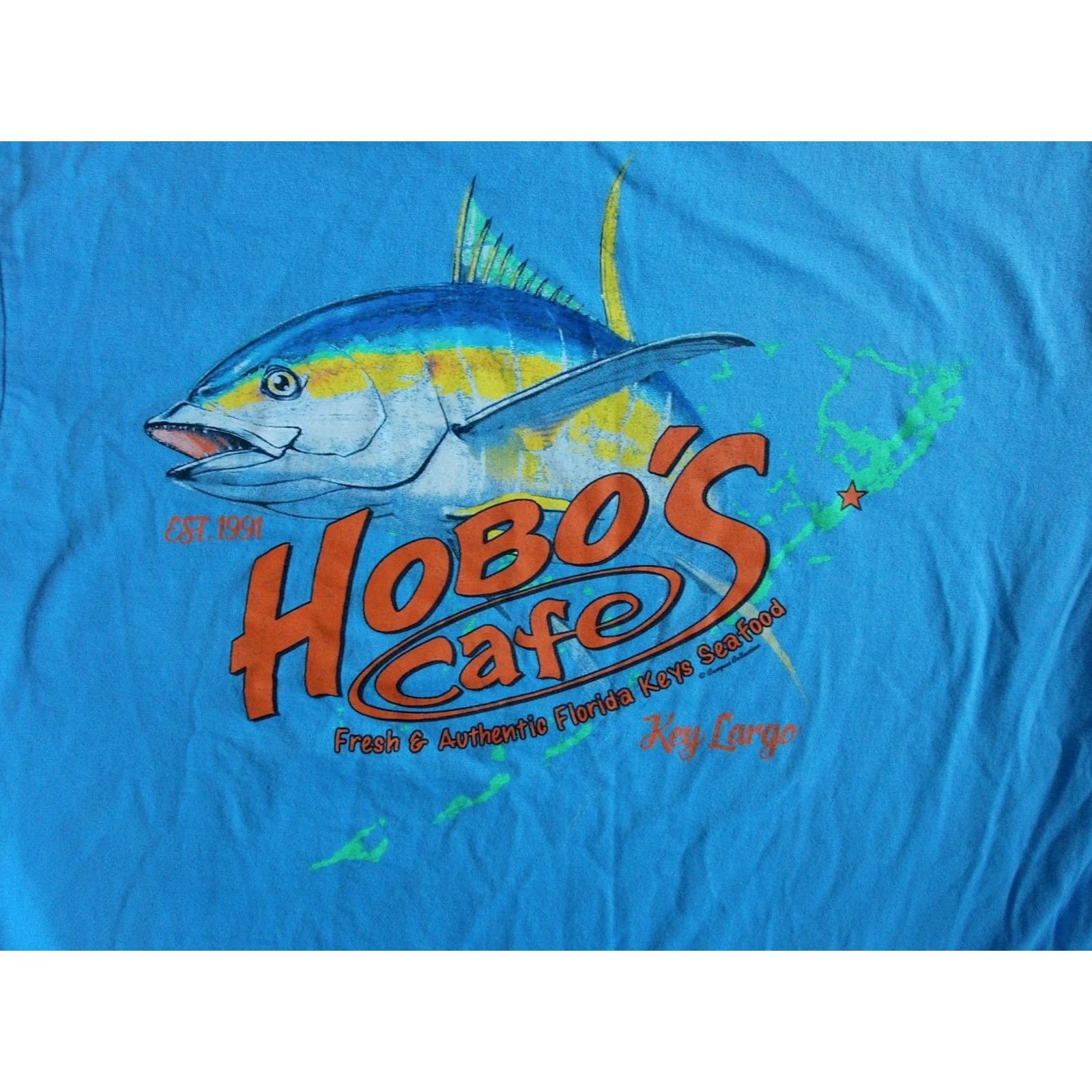 Vintage Soft Shirts T-Shirt Men M Graphic Print Beach Florida Keys Blue 2020s Vintage? No. Size US M / EU 48-50 / 2 - 4 Thumbnail