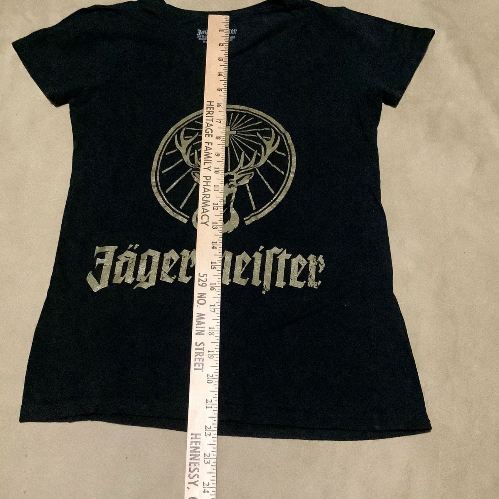 Vintage Jagermeister Shirt Women M V-Neck Black Short Sleeve Basic Booze Liquor Drink Deer 90s Jagermeister Women’s M Size M / US 6-8 / IT 42-44 - 2 Thumbnail
