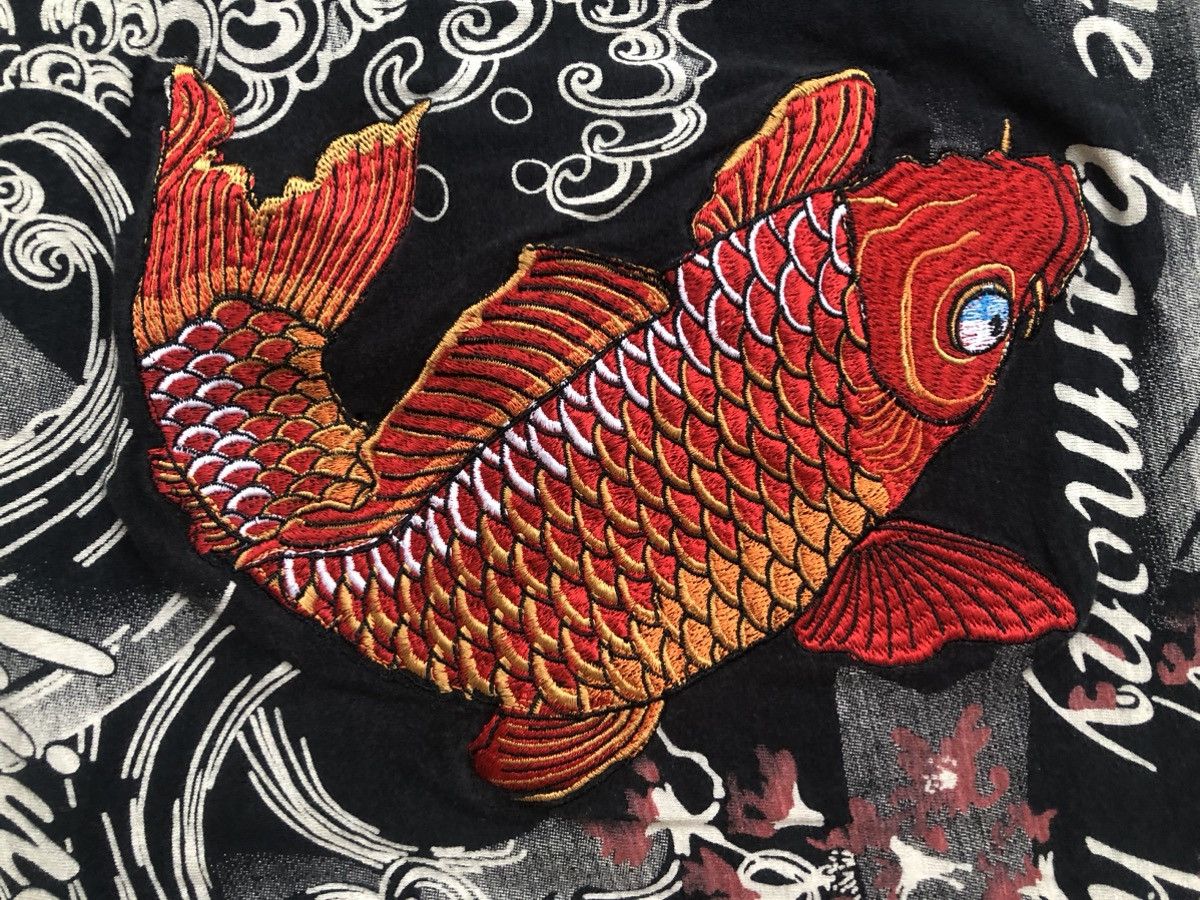 Le Grande Bleu (L.G.B.) Poem Gothic Koi Fish japan Sukajan Style Size US M / EU 48-50 / 2 - 6 Thumbnail