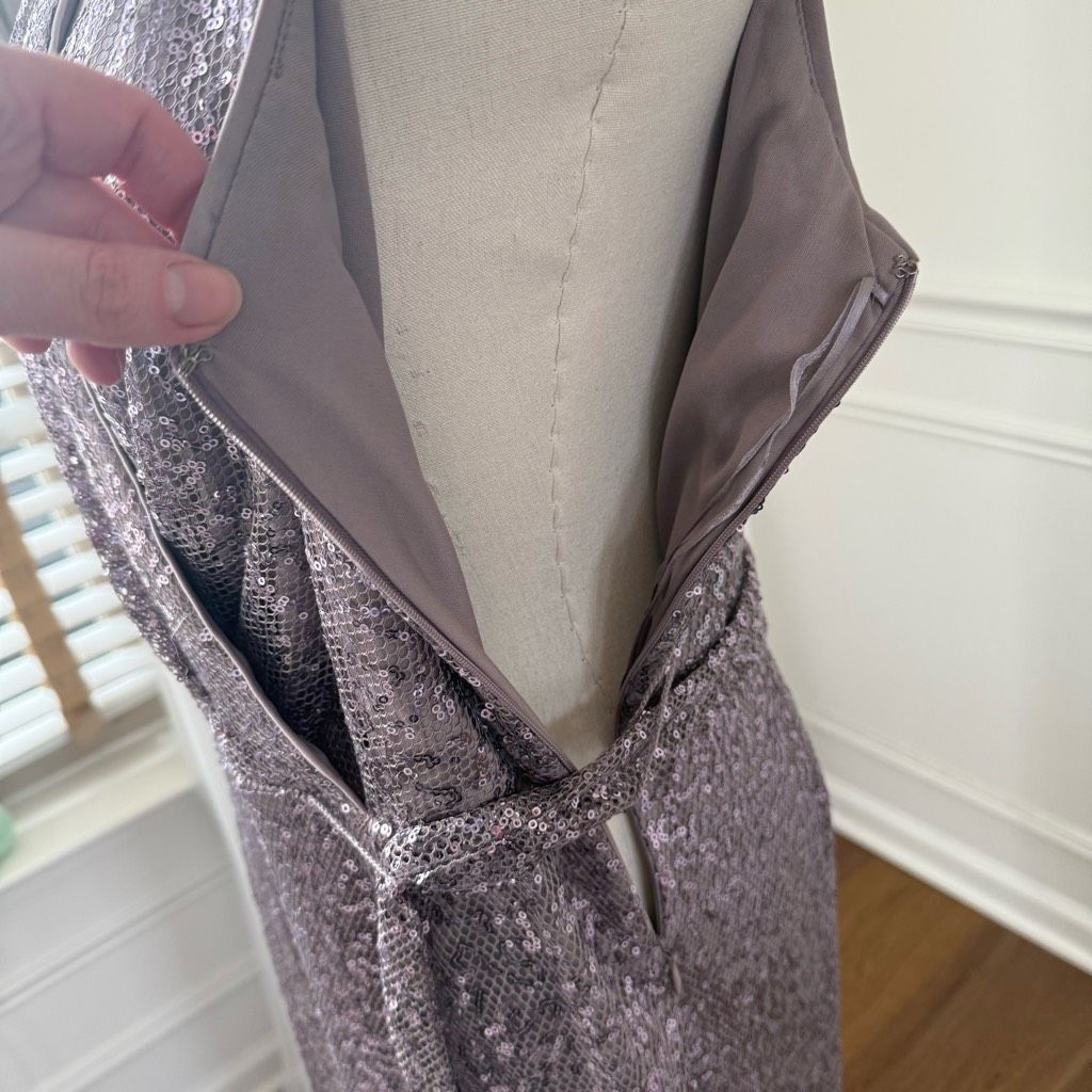 Other Be by Chetta B Lavendar Mauve Halter Style Formal Dress Gown Size L / US 10 / IT 46 - 5 Thumbnail