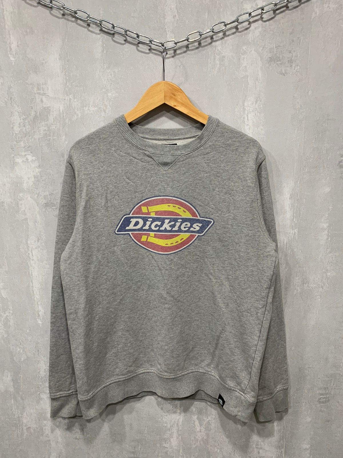 Pre-owned Dickies X Vintage Dickies Big Logo Sweatshirt Baggy Y2k 90's In Grey