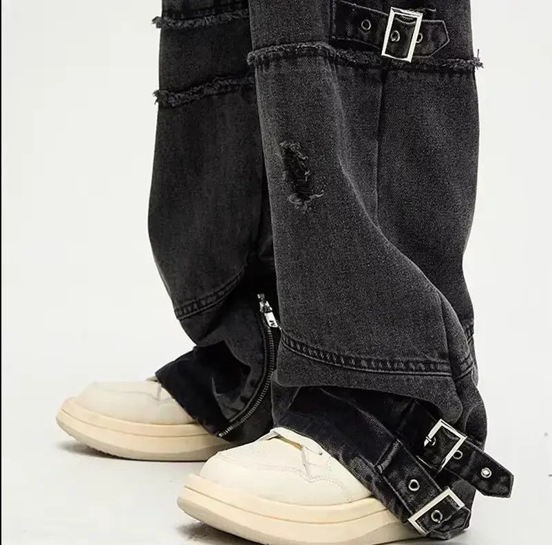 Japanese Brand Kanye Y2K black cargo pants Size US 32 / EU 48 - 6 Thumbnail
