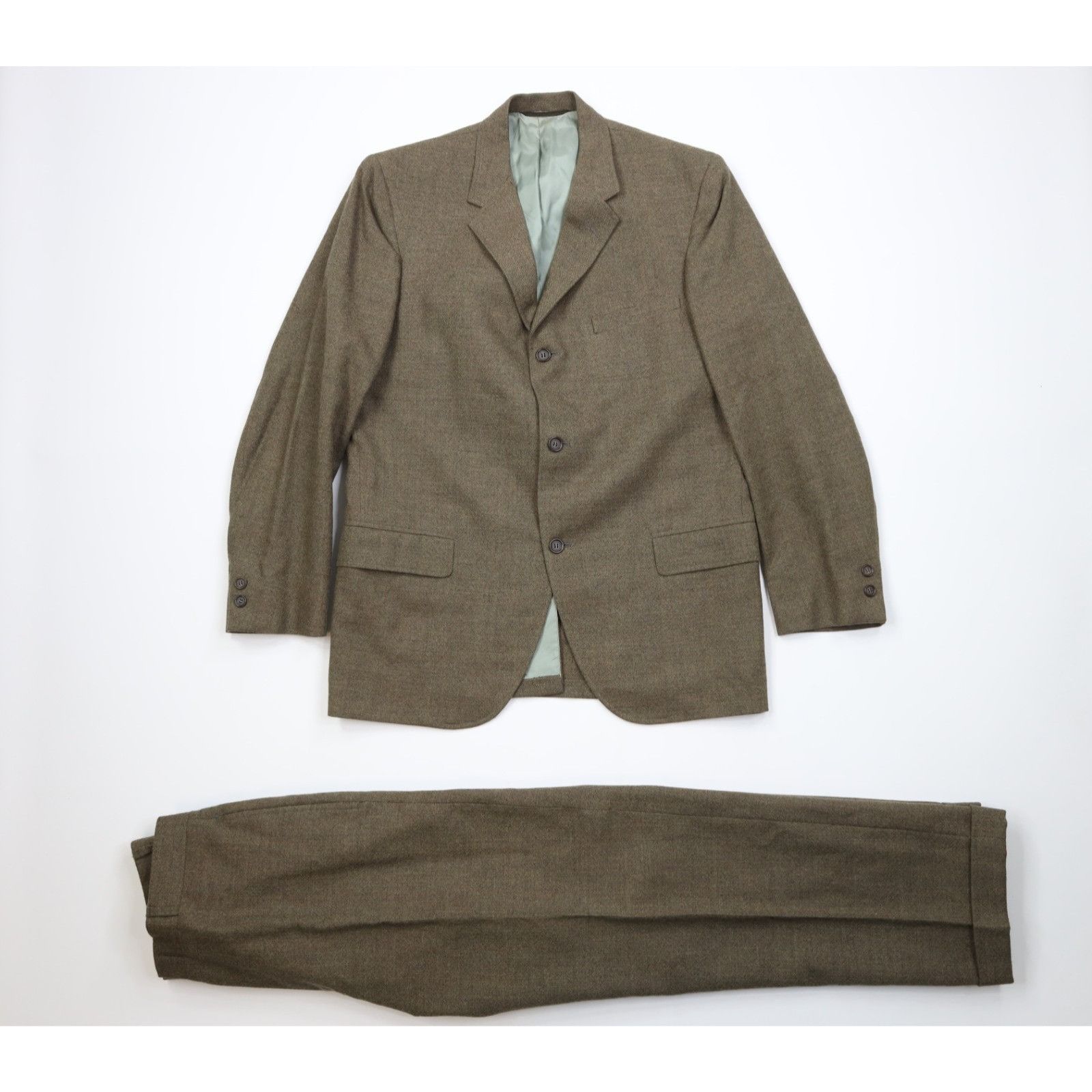 Vintage Vintage 60s Streetwear Wool Tweed 2 Piece Suit Wedding Size 38R - 1 Thumbnail
