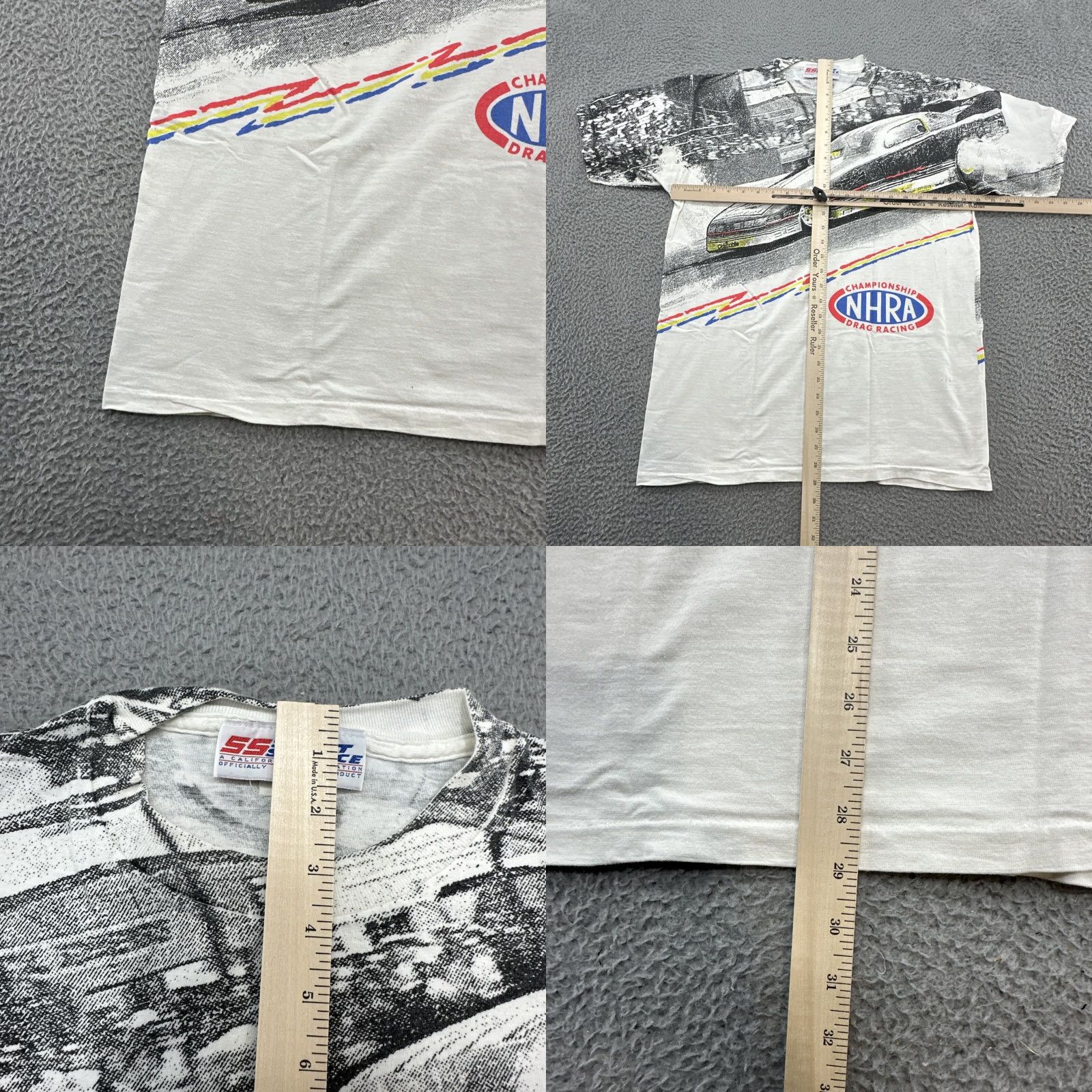 Vintage VINTAGE NHRA AOP Drag Racing T Shirt Sport Services White XL USA Mens, T-Shirt, Vintage 1990s, Single Stitch, X L Size US XL / EU 56 / 4 - 8 Thumbnail