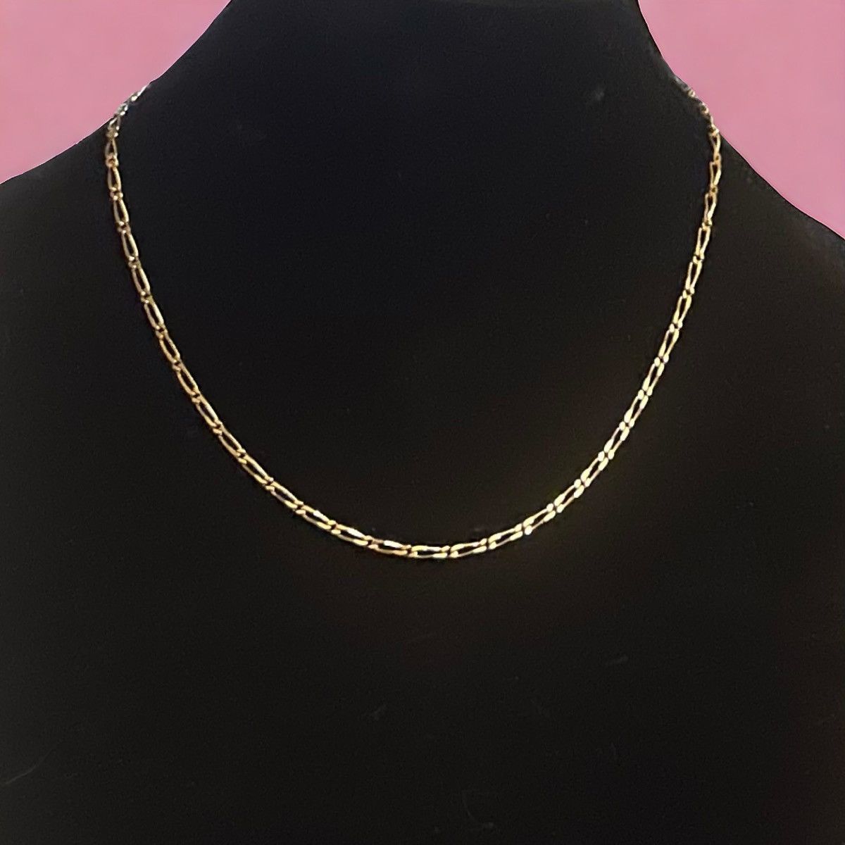Vintage Vintage gold tone figaro chain necklace Size ONE SIZE - 1 Thumbnail