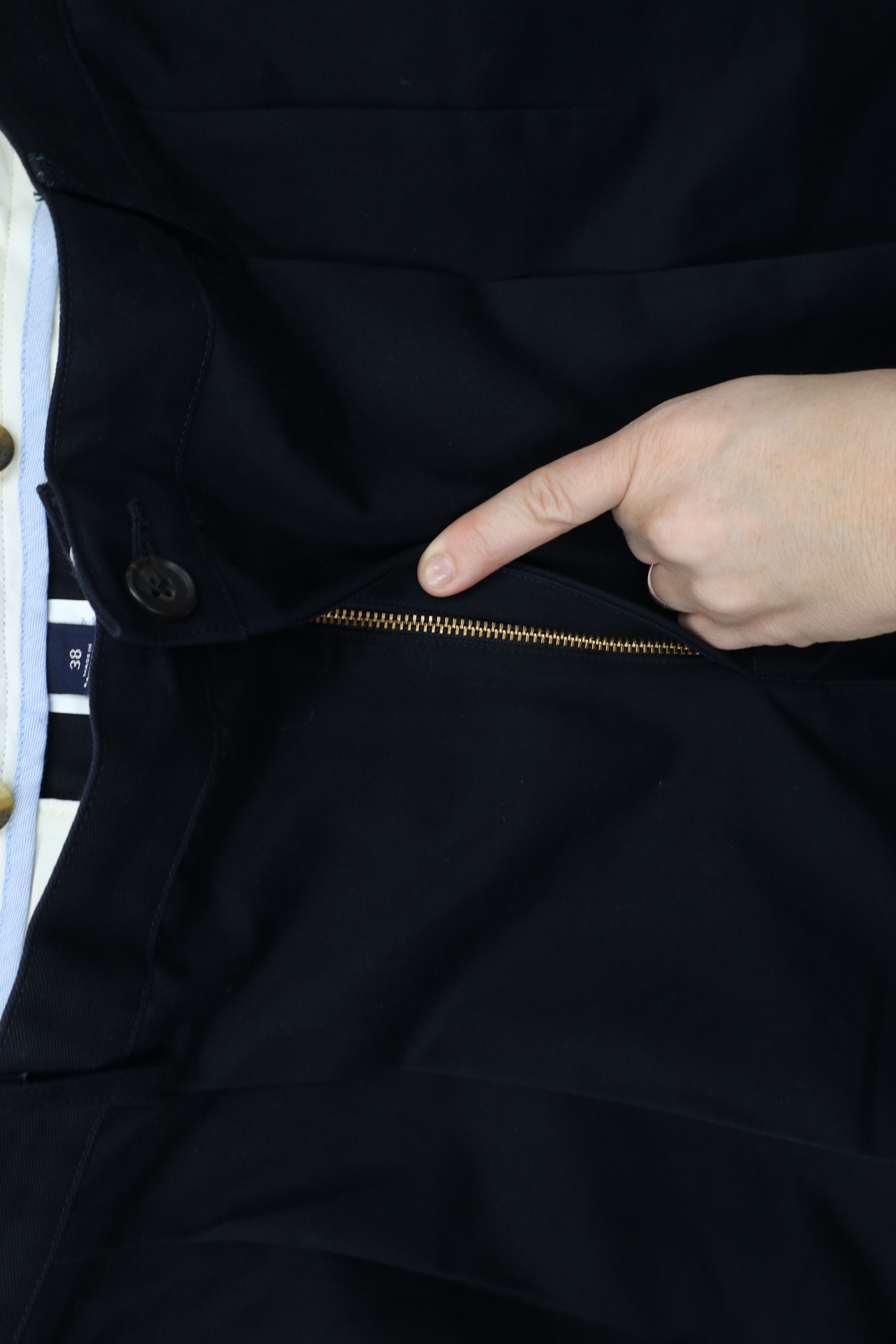 Lands' End × Vintage Vintage 90s Lands End Cotton Pleated Cuffed Chino Pants Size US 38 / EU 54 - 5 Thumbnail
