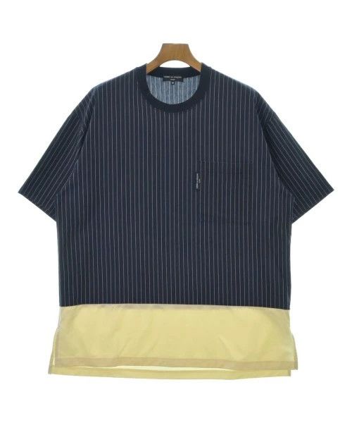 Comme des Garcons Homme T-Shirts Stripes Short Sleeve Crewneck Cotton Navy x White Size US M / EU 48-50 / 2 - 1 Thumbnail