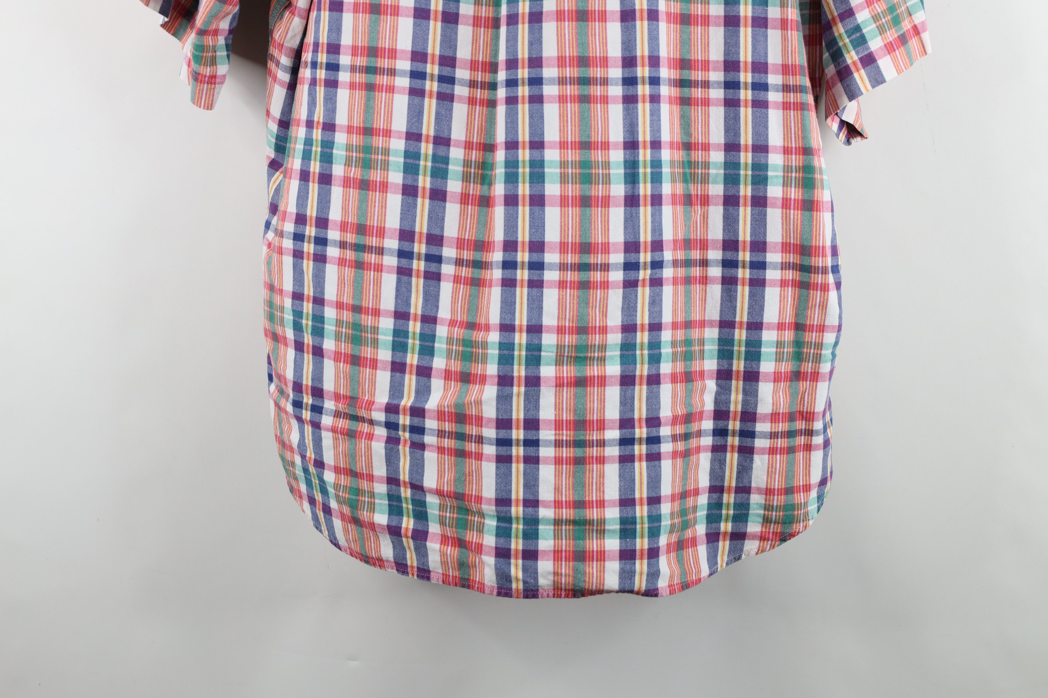Vintage Vintage 90s Streetwear Plaid Short Sleeve Button Down Shirt Size US L / EU 52-54 / 3 - 11 Thumbnail