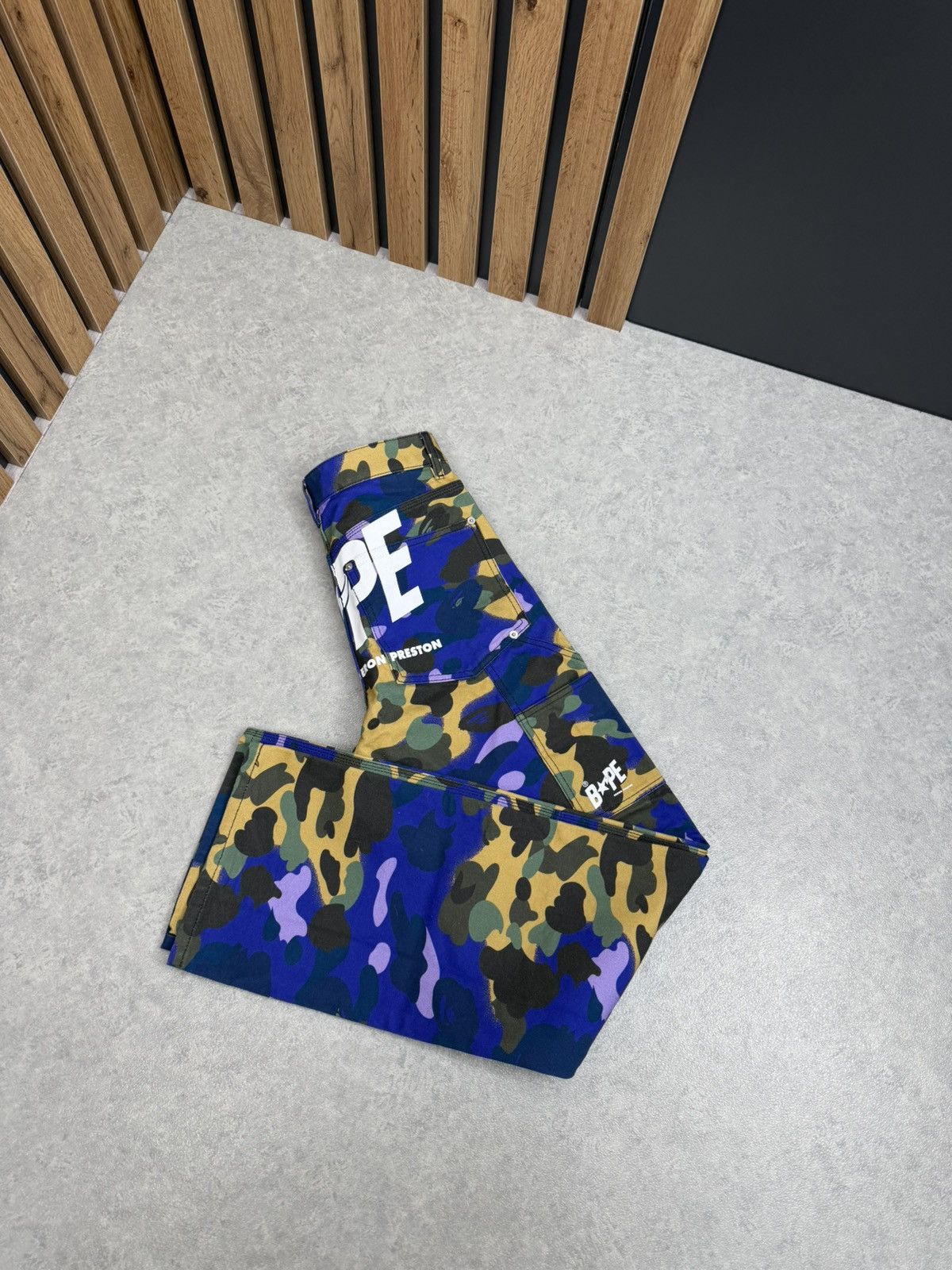 Bape Bape x Heron Preston Double Knee Camo Duck Painter Pants XS Size US 30 / EU 46 - 23 Thumbnail
