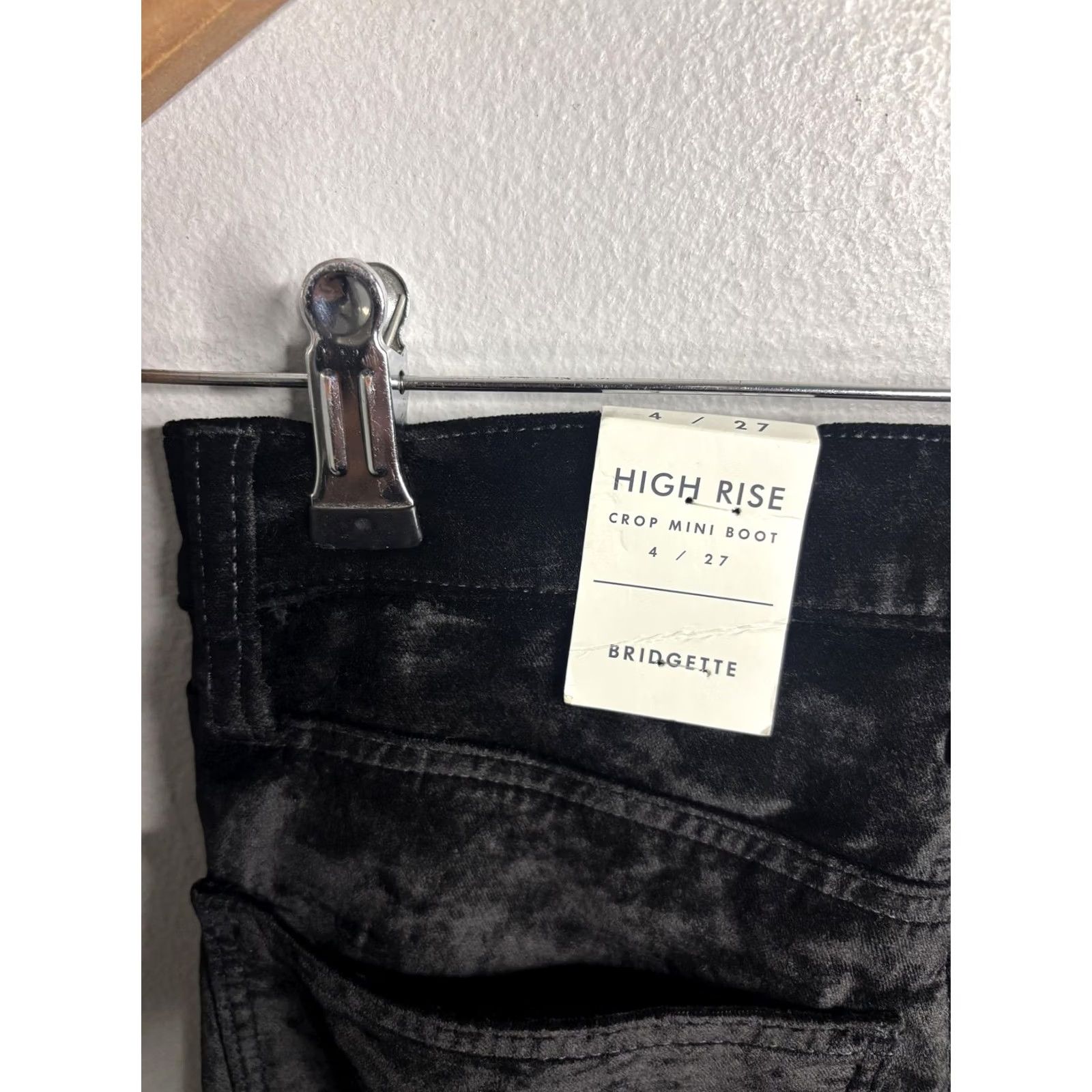 Lucky Brand Lucky Brand Jeans Womens 4 Velvet Dark High Rise Bridgette Crop Mini Boot 27 Inseam 27 Black Size 27" / US 4 / IT 40 - 2 Thumbnail