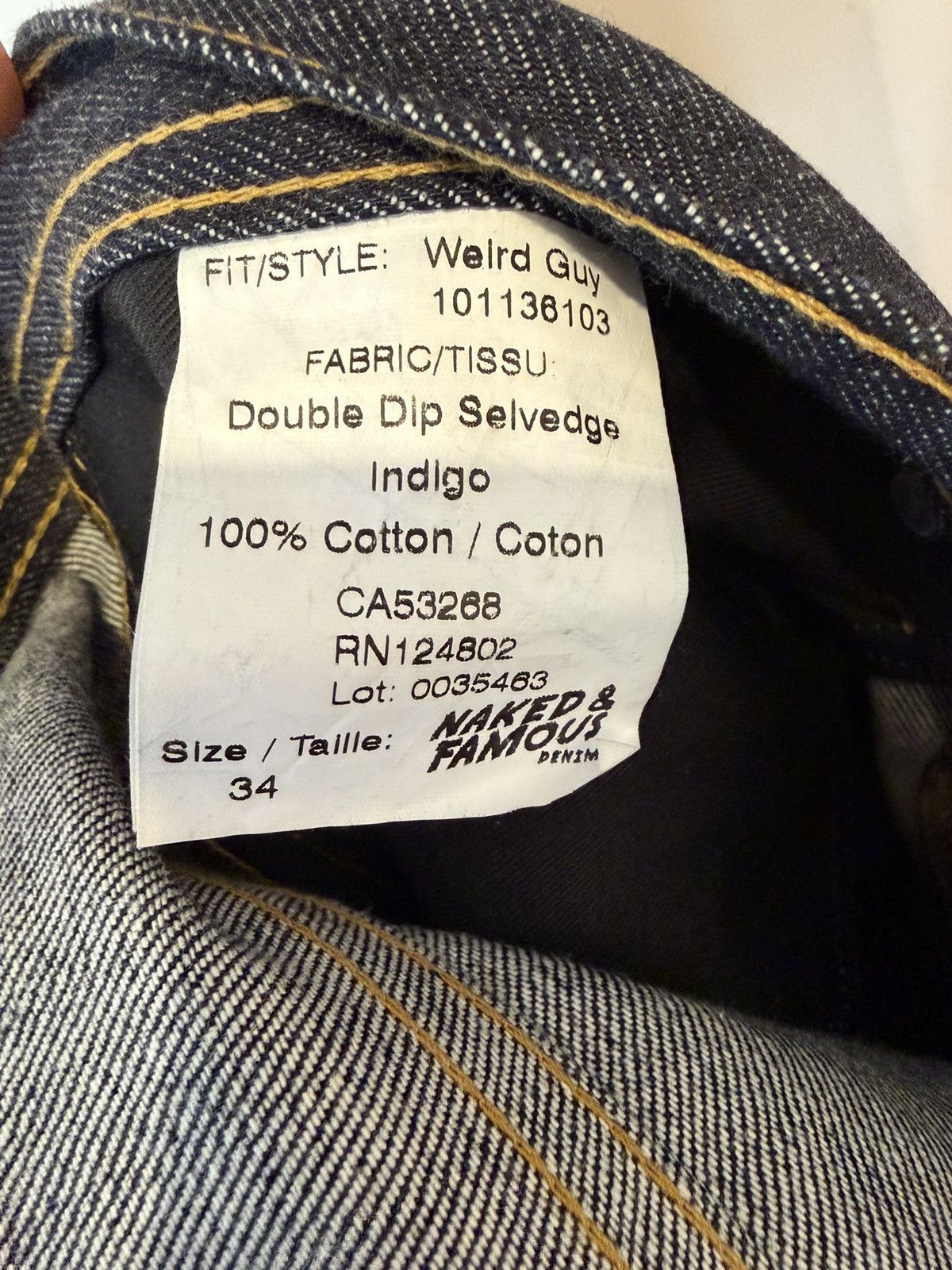 Naked & Famous Double Dip Selvedge - Weird Guy Size US 34 / EU 50 - 5 Thumbnail