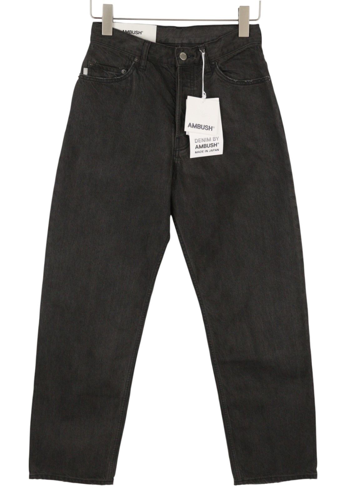 Ambush Design RELAX STRAIGHT W27 Black Distressed Button Fly Jeans 87668 Size 27" / US 4 / IT 40 - 1 Thumbnail