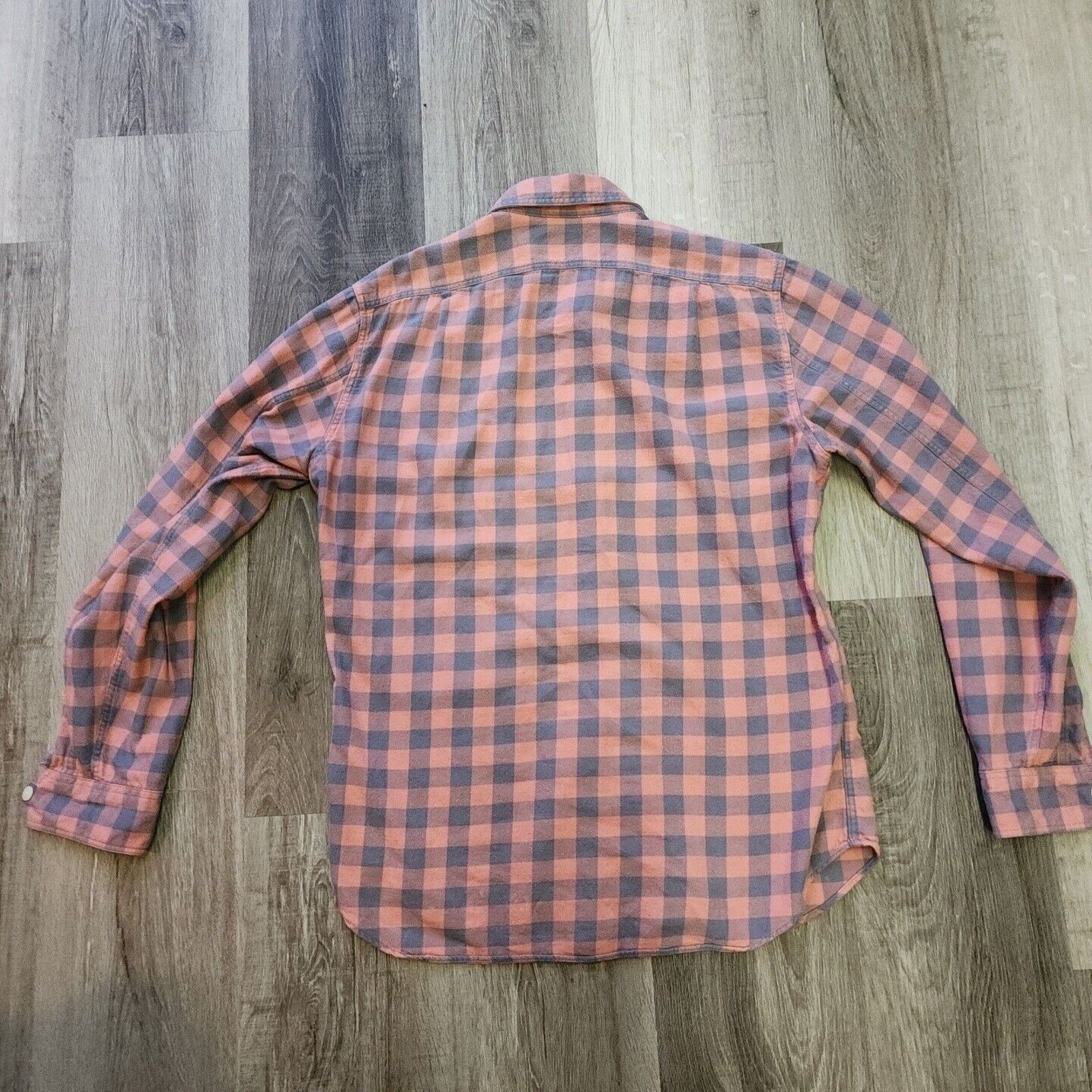 J.Crew J Crew Men's Sm Red Orange Blue Plaid Flannel Oxford Shirt Size US S / EU 44-46 / 1 - 8 Thumbnail