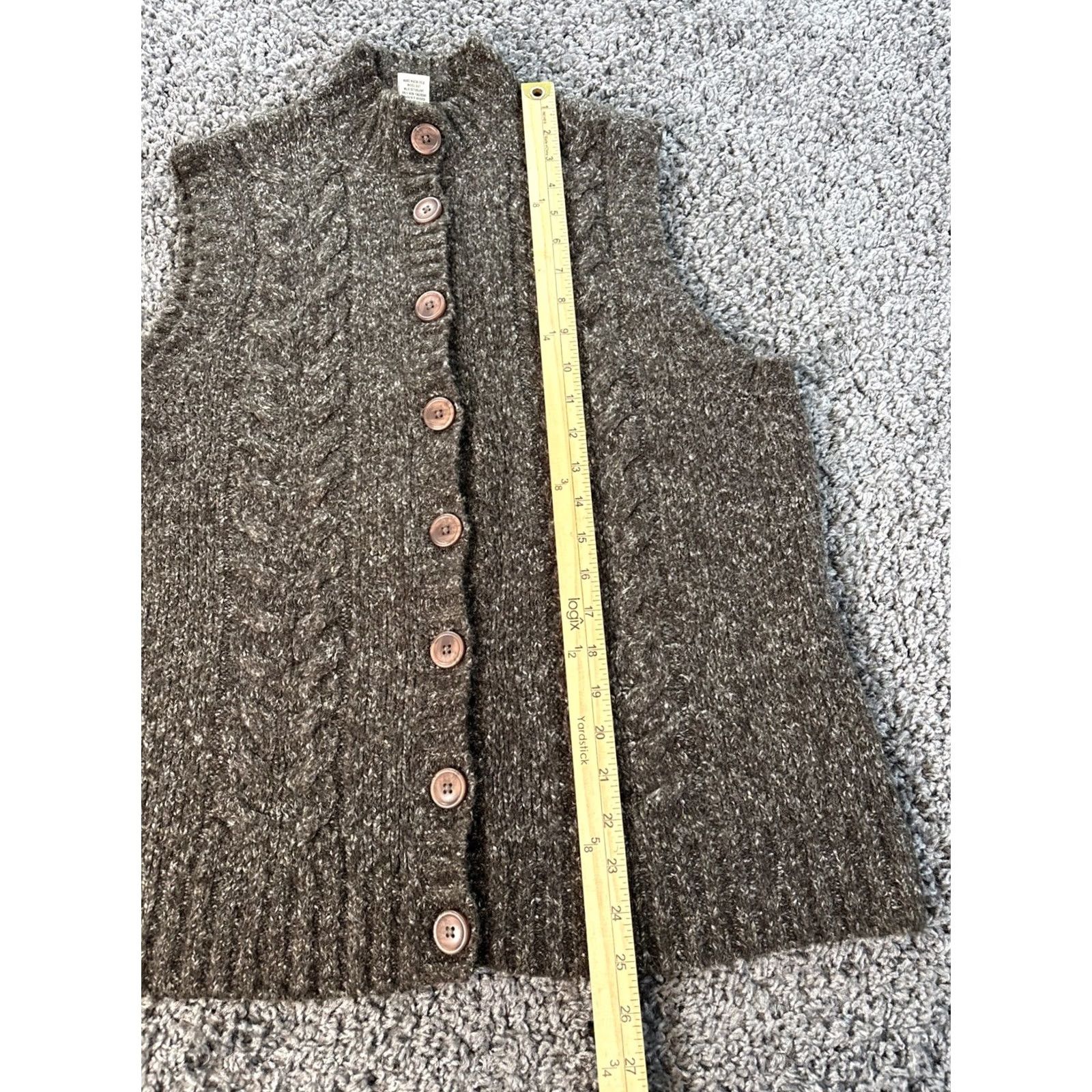 Vintage VINTAGE L.L. Bean Wool Blend Cable Knit Sweater Vest Womens L Brown Heritage Vest Wardrobe Outdoor Winter Fall Ladies L Large Brown Women Size L / US 10 / IT 46 - 2 Thumbnail
