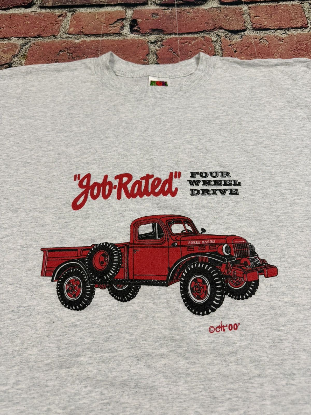 Fruit Of The Loom Vintage Dodge Power Wagon Pickup Truck Tee Job Rated 1949 Size US L / EU 52-54 / 3 - 3 Thumbnail