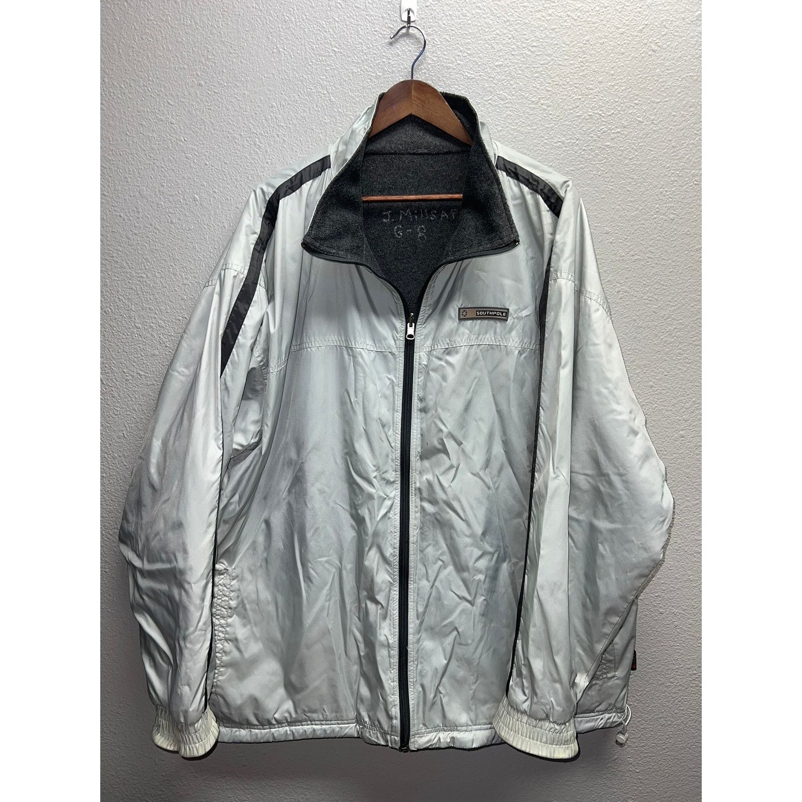 Vintage Southpole Reversible Jacket Gray Fleece Full Zip Y2K 2XL Size US XXL / EU 58 / 5 - 1 Thumbnail