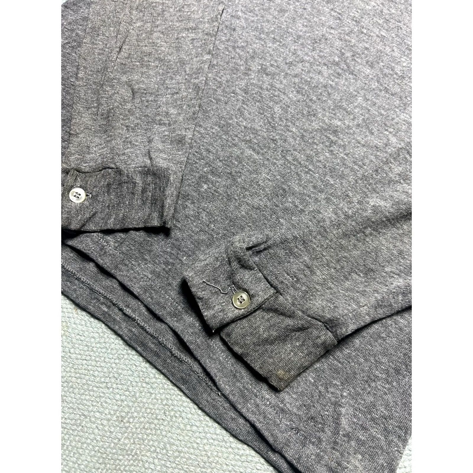 Vintage VINTAGE Polo Shirt Long Sleeve 1960s Black Distressed M/L Size US M / EU 48-50 / 2 - 2 Thumbnail