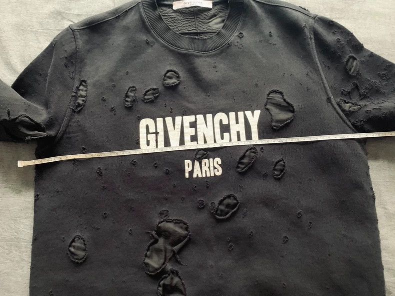 Givenchy Givenchy Double-Layered Ripped Hoodie Size US M / EU 48-50 / 2 - 7 Thumbnail