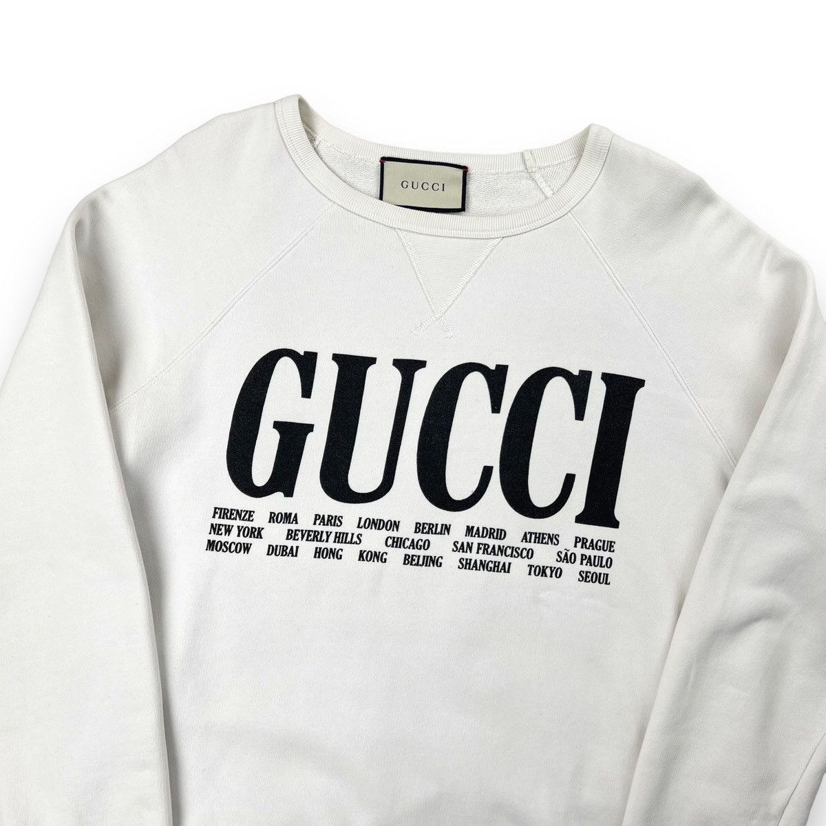 Gucci Gucci Cities White Sweatshirt Size US S / EU 44-46 / 1 - 1 Thumbnail
