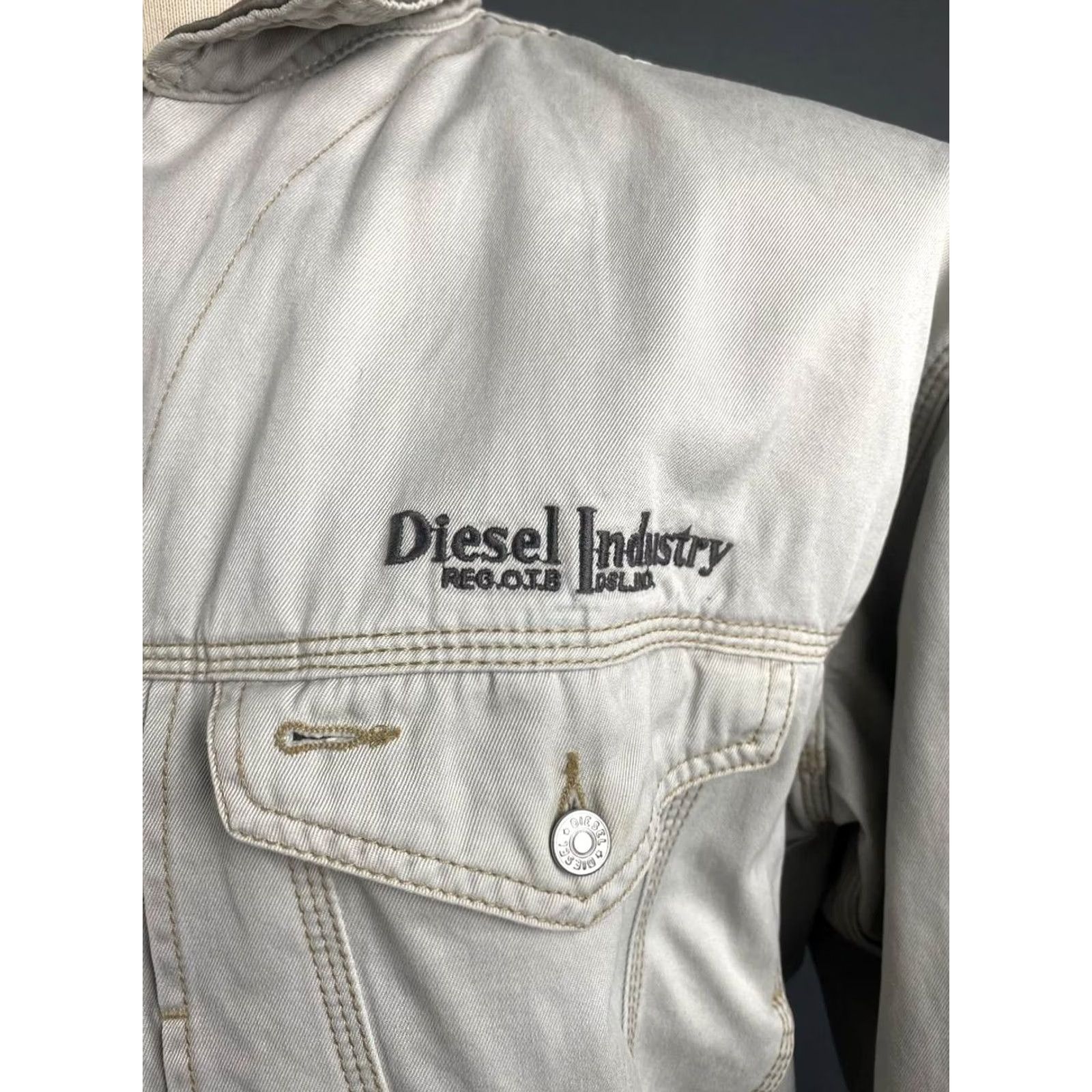 Diesel Diesel Jacket Trucker Mens Regular Gray Denim Cotton Long Sleeve Button Up M Size US M / EU 48-50 / 2 - 6 Thumbnail