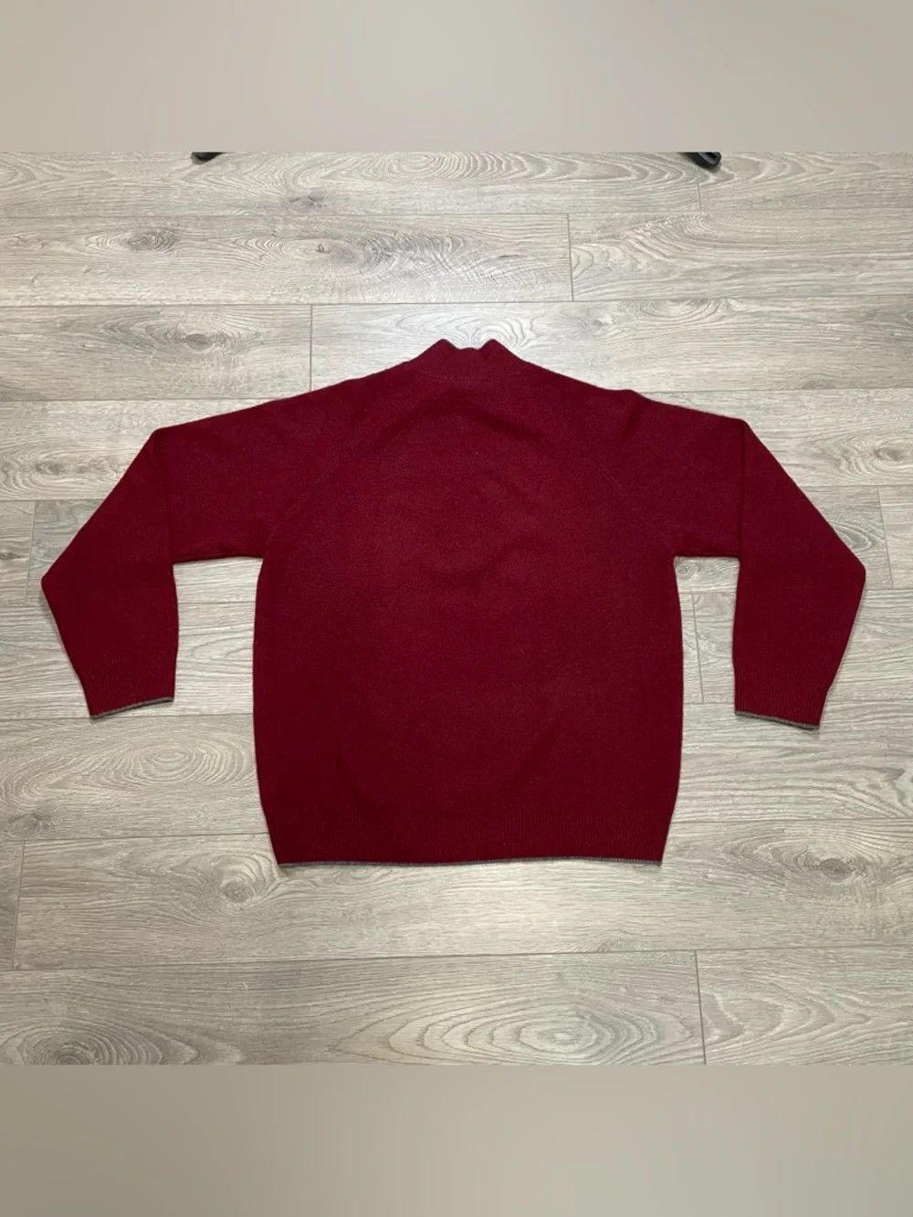 Harry Rosen Harry Rosen Cashmere Quarter Zip Pullover Sweater Burgundy Size US L / EU 52-54 / 3 - 2 Thumbnail