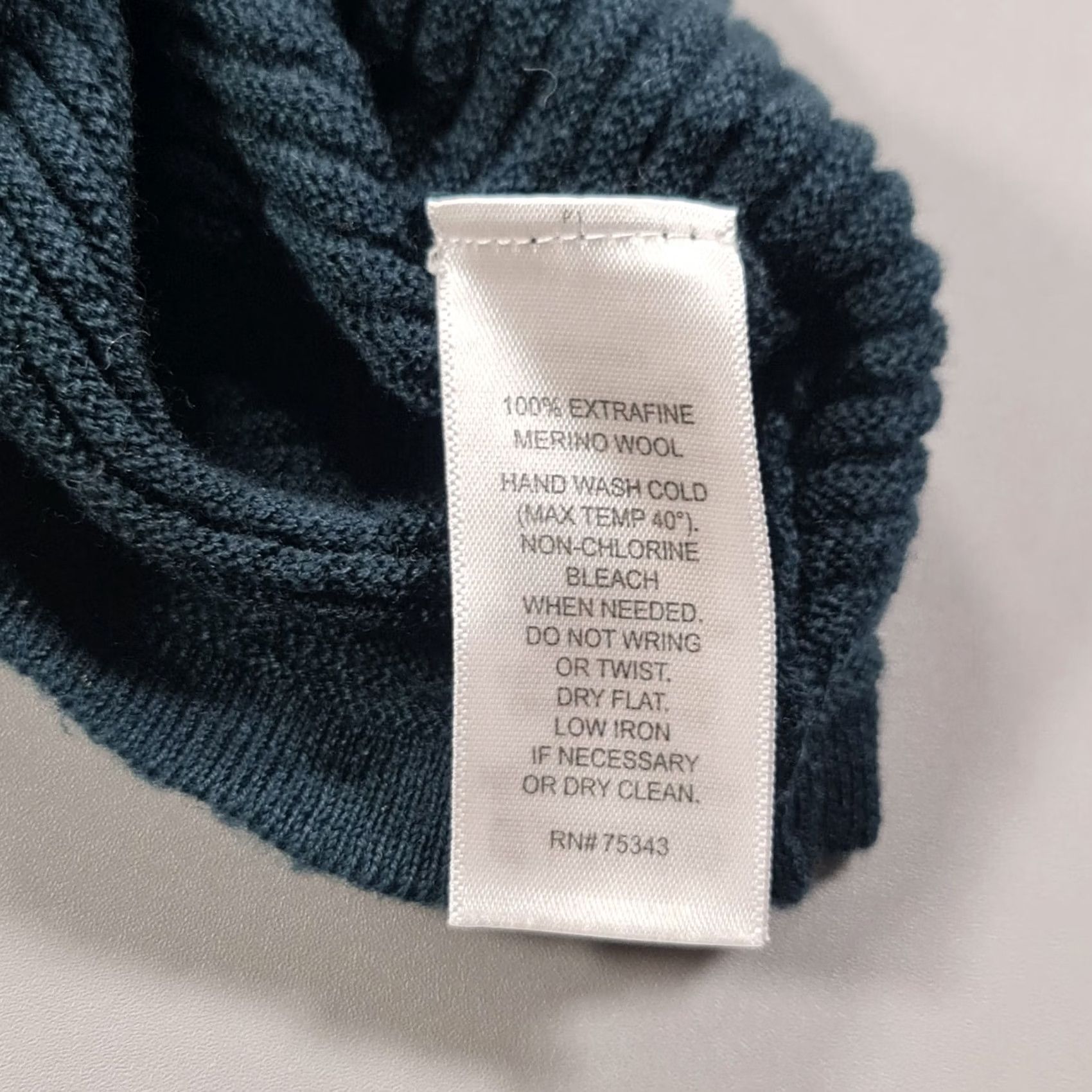 Vintage Tahari Womens Jumper Green Large Merino Wool Knit Pullover Long Sleeve Boat Neck Casual Womens Luxury City Designer" Size L / US 10 / IT 46 - 7 Thumbnail