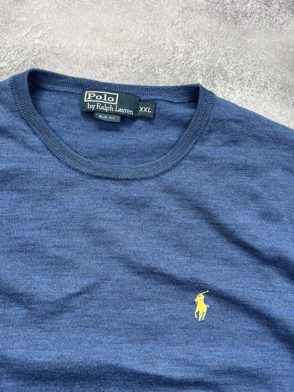 Polo Ralph Lauren Polo Ralph Lauren Blue Light Sweater Mens Merino Wool Size US XXL / EU 58 / 5 - 3 Thumbnail