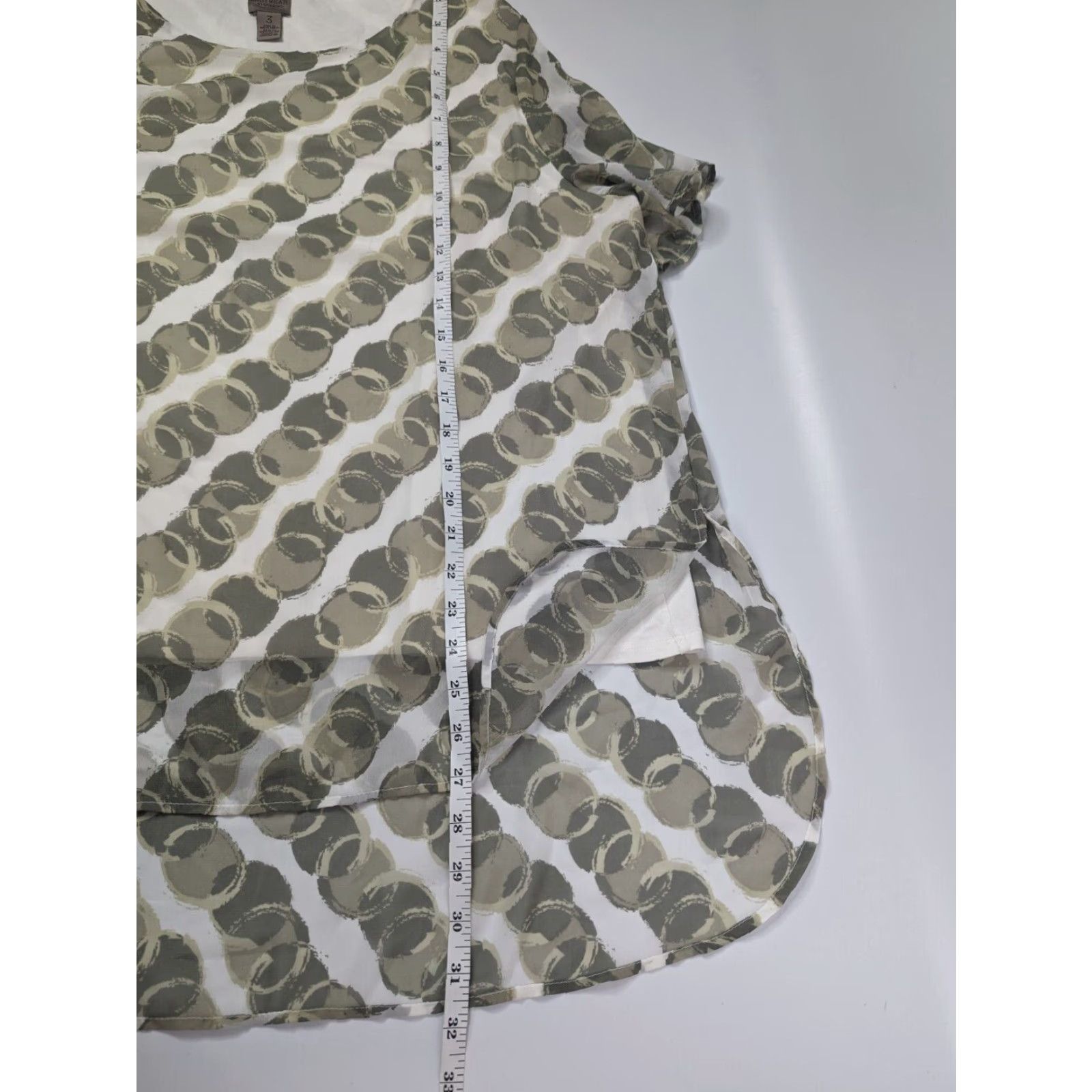 Vintage Chico's Easywear Circle Chains Double-Layer Dolman Sleeve Blouse XS? (Context: Original size XL) Size XL / US 12-14 / IT 48-50 - 6 Thumbnail