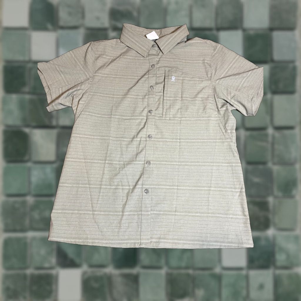 J.Crew J.CREW Button-Up Shirt Mens L Sand Beige Striped Zip Pocket Size US L / EU 52-54 / 3 - 1 Thumbnail
