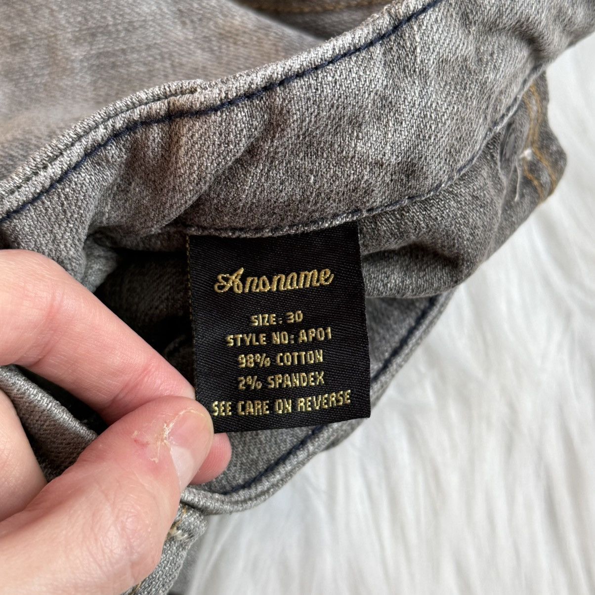 If Six Was Nine 📌 Vintage Y2K Anoname Flare Bootcut Low Rise LGB Jeans Size 30" / US 8 / IT 44 - 13 Thumbnail