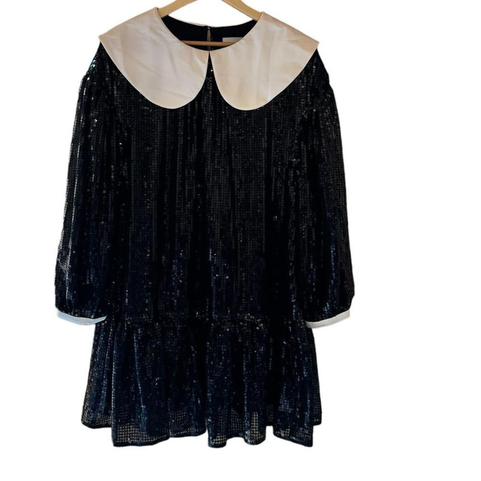 Designer NWT. Johnny Hates Jazz. Black Sequin Dress. Size Small. Size S / US 4 / IT 40 - 10 Thumbnail